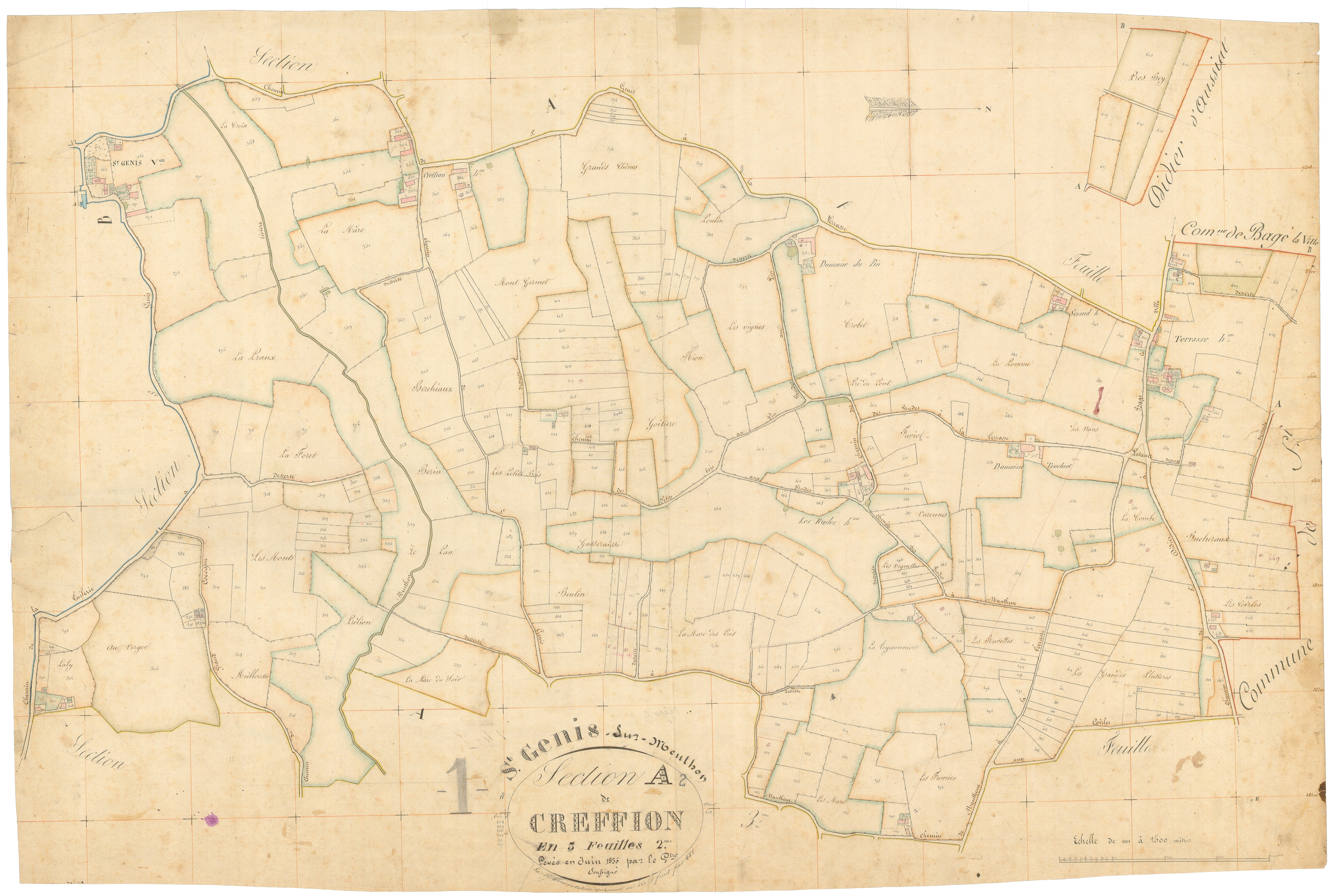 Saint-Genis-sur-Menthon - 3 P 8472 - 3 P 8472 -  Feuille 2  (1834)