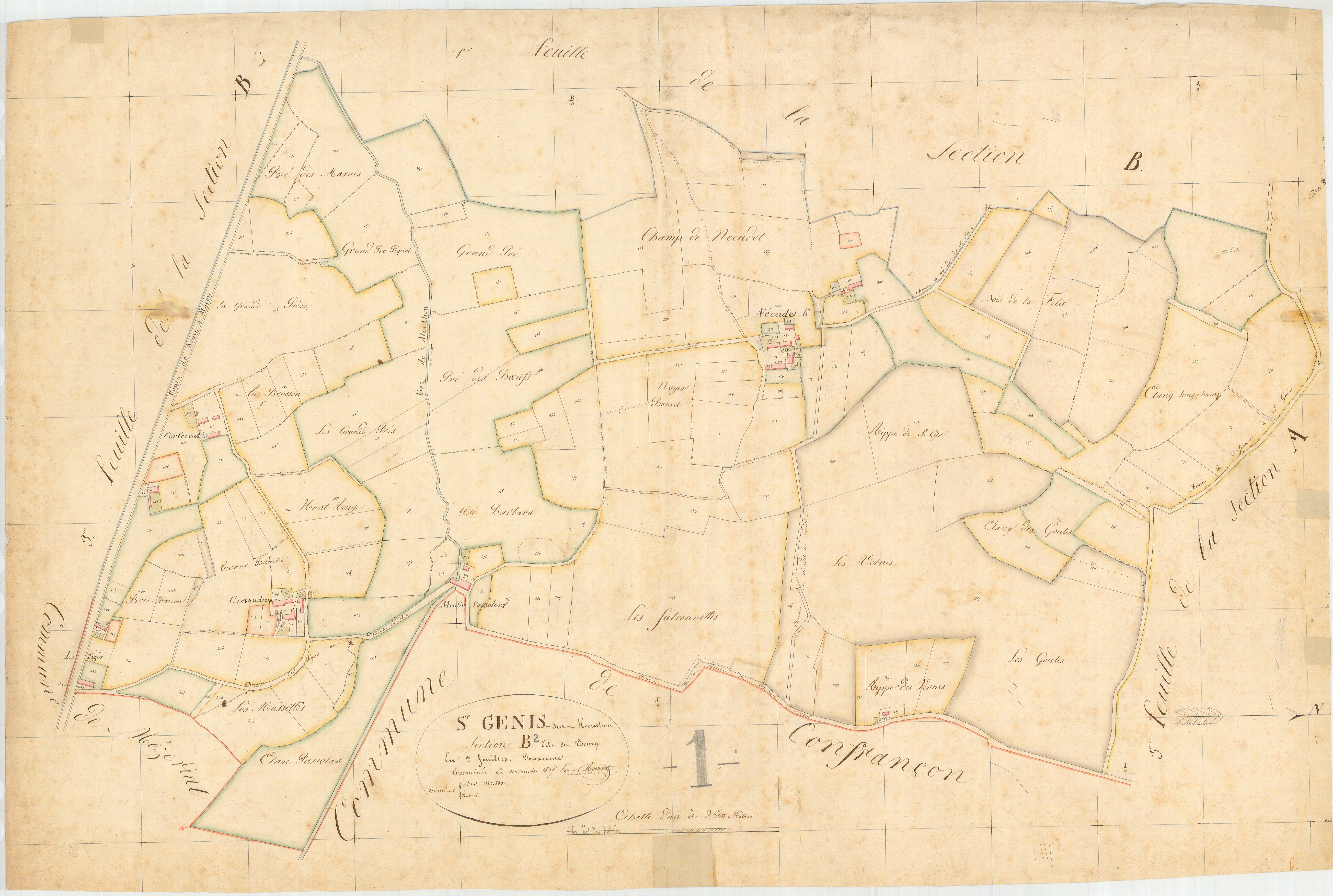 Saint-Genis-sur-Menthon - 3 P 8475 - 3 P 8475 -  Feuille 2  (1834)
