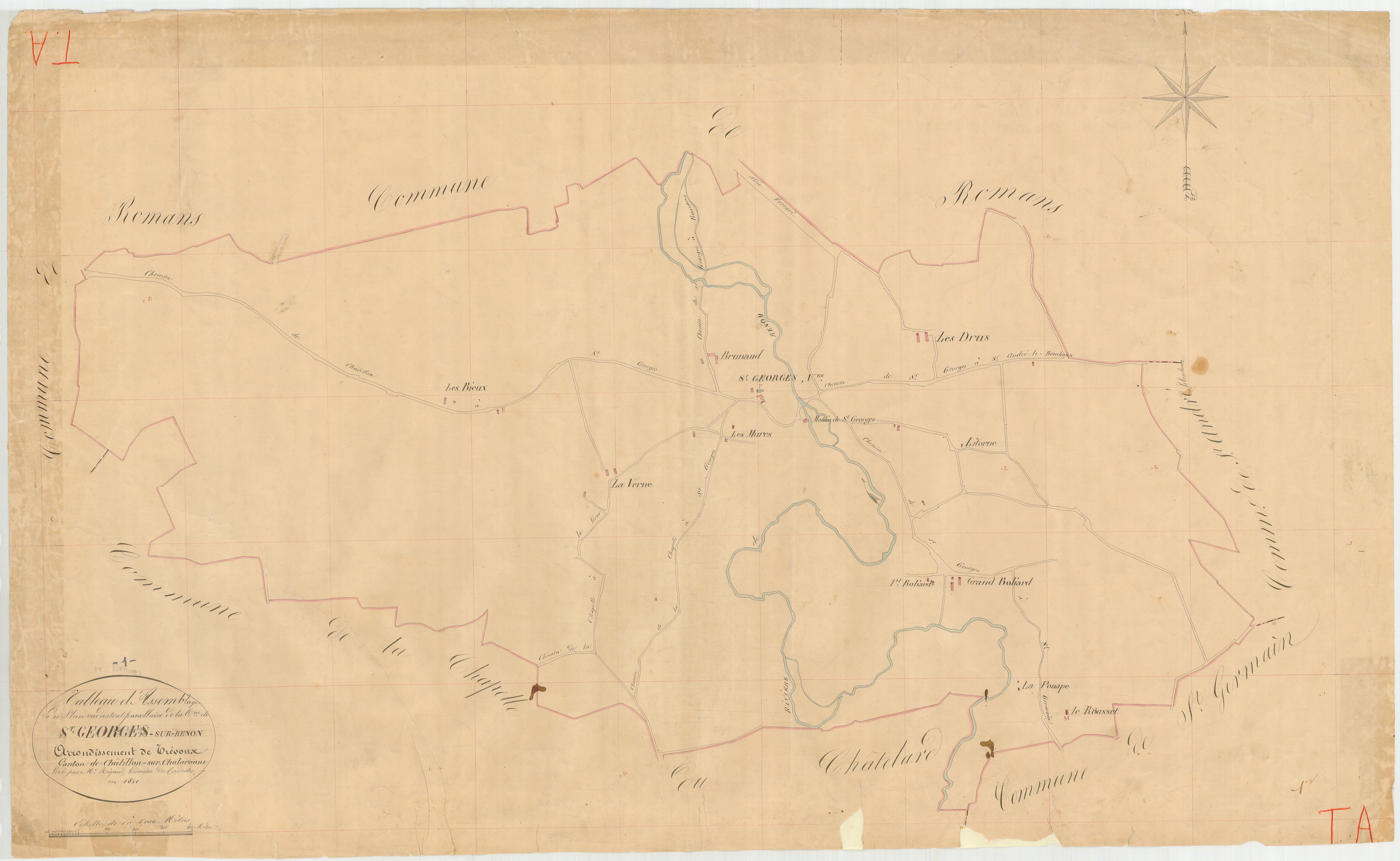 Saint-Georges-sur-Renon - 3 P 8477 - 3 P 8477 -  Tableau d'assemblage  (1811)