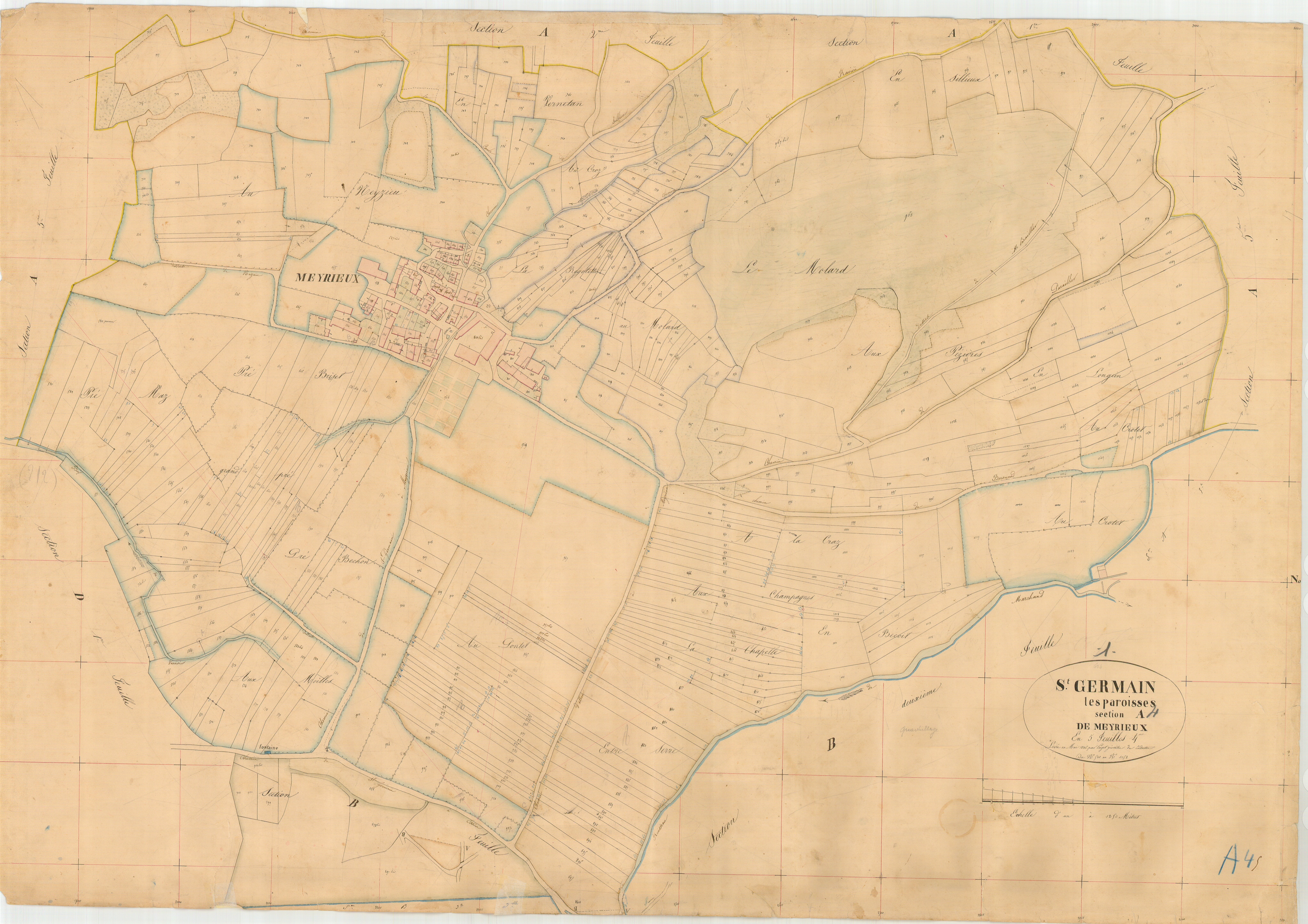Saint-Germain-les-Paroisses - 3 P 8493 - 3 P 8493 -  Feuille 4  (1835)