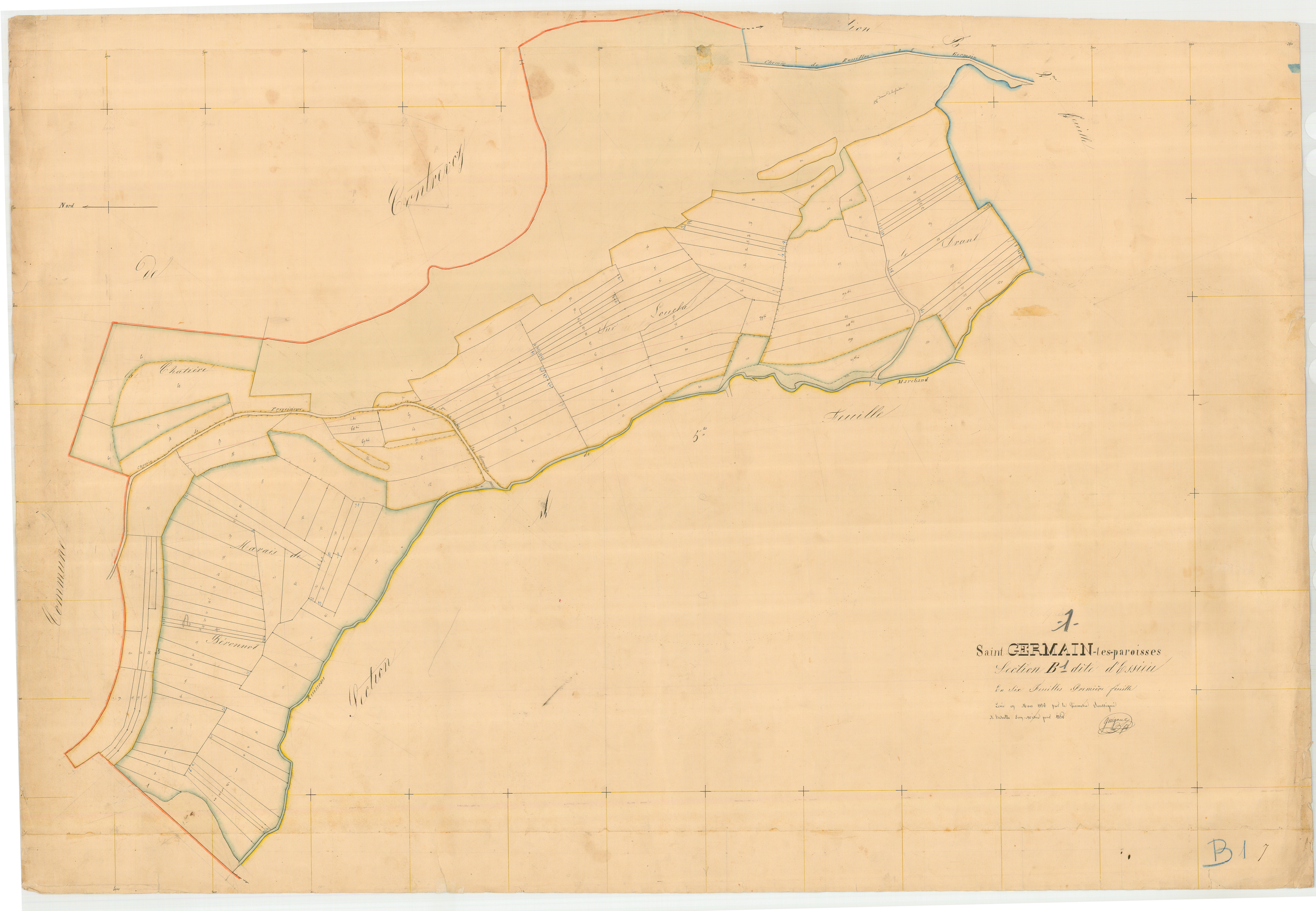 Saint-Germain-les-Paroisses - 3 P 8495 - 3 P 8495 -  Feuille 1  (1835)