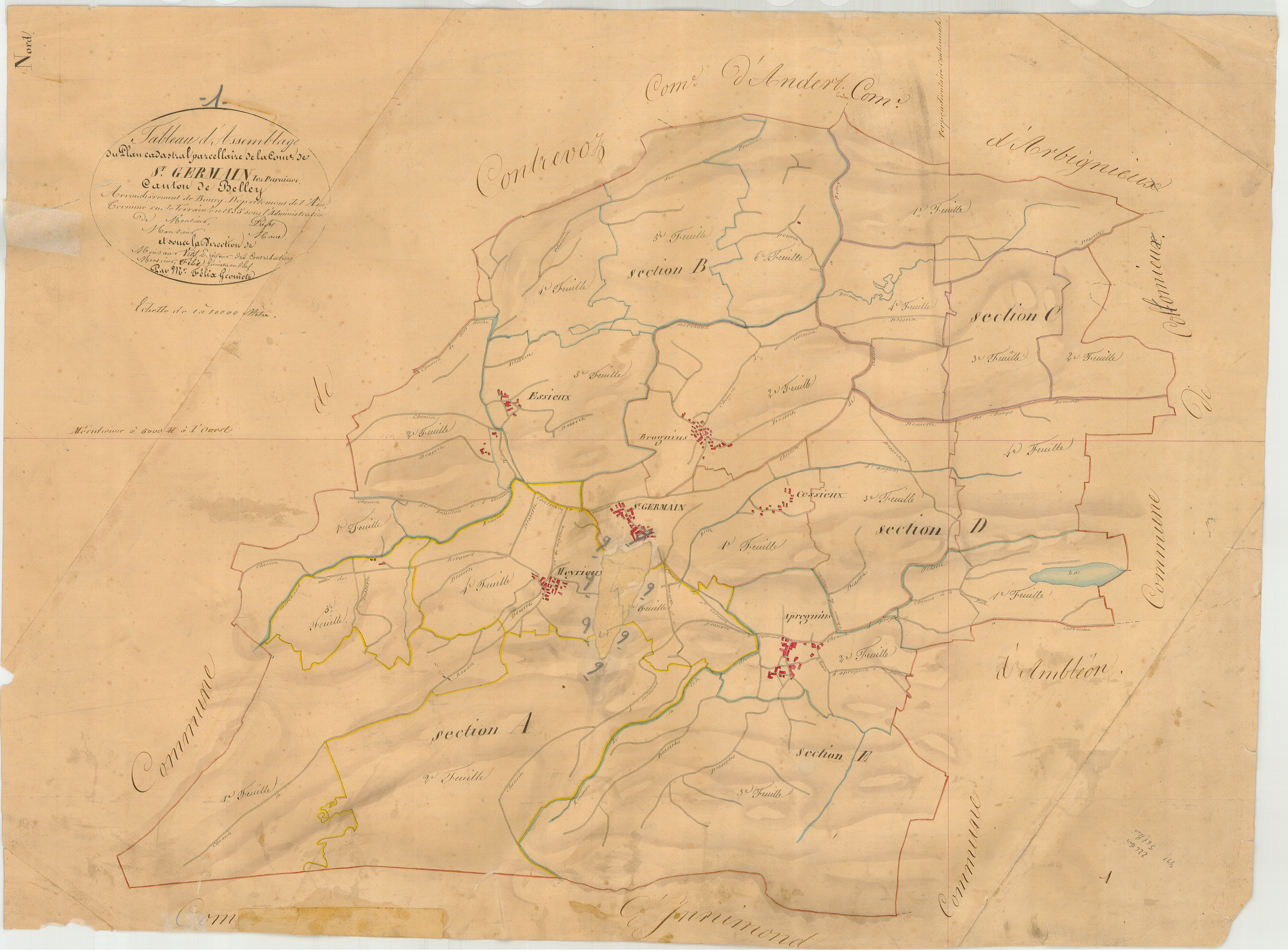 Saint-Germain-les-Paroisses - 3 P 8489 - 3 P 8489 -  Tableau d'assemblage  (1835)
