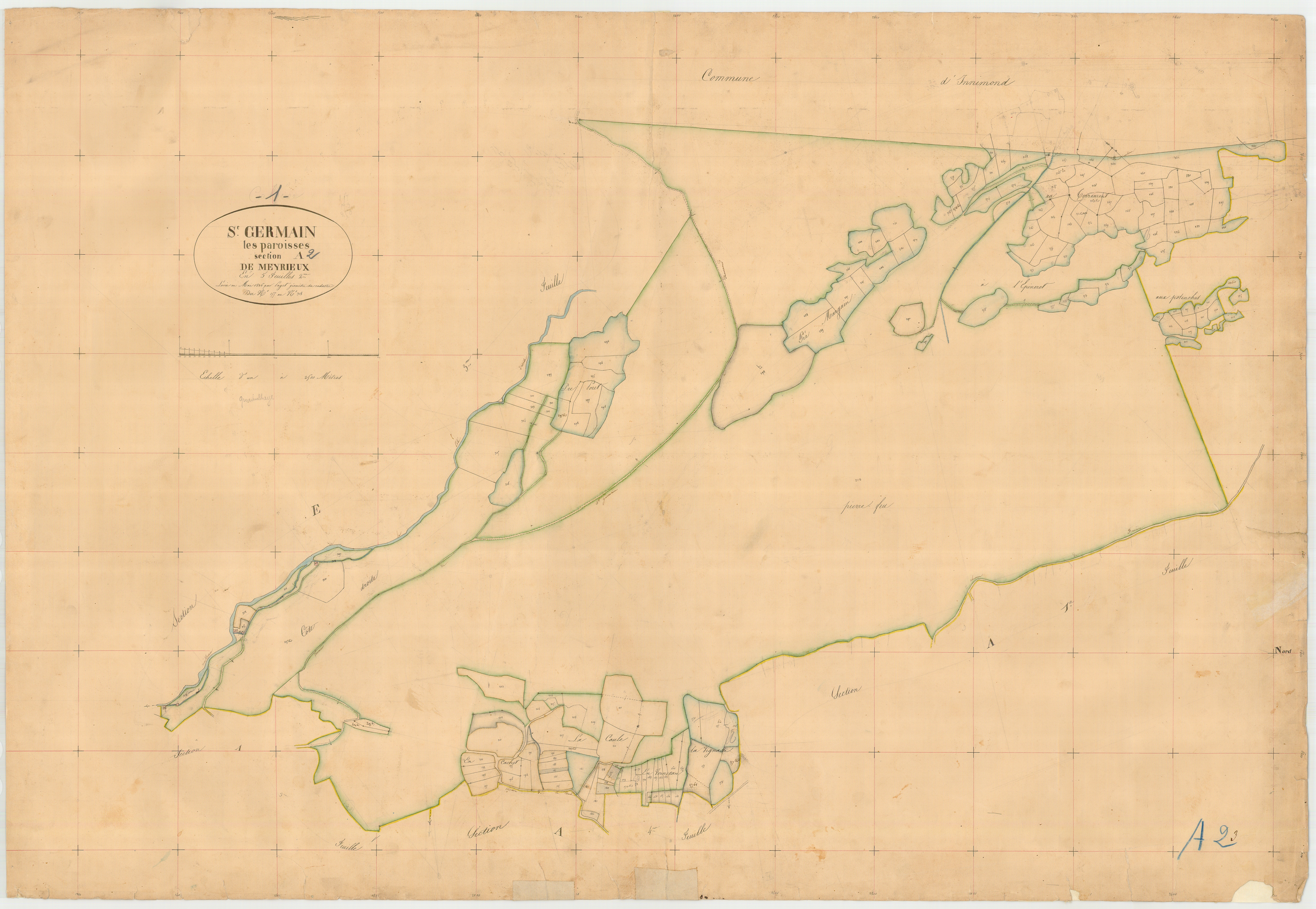 Saint-Germain-les-Paroisses - 3 P 8491 - 3 P 8491 -  Feuille 2  (1835)