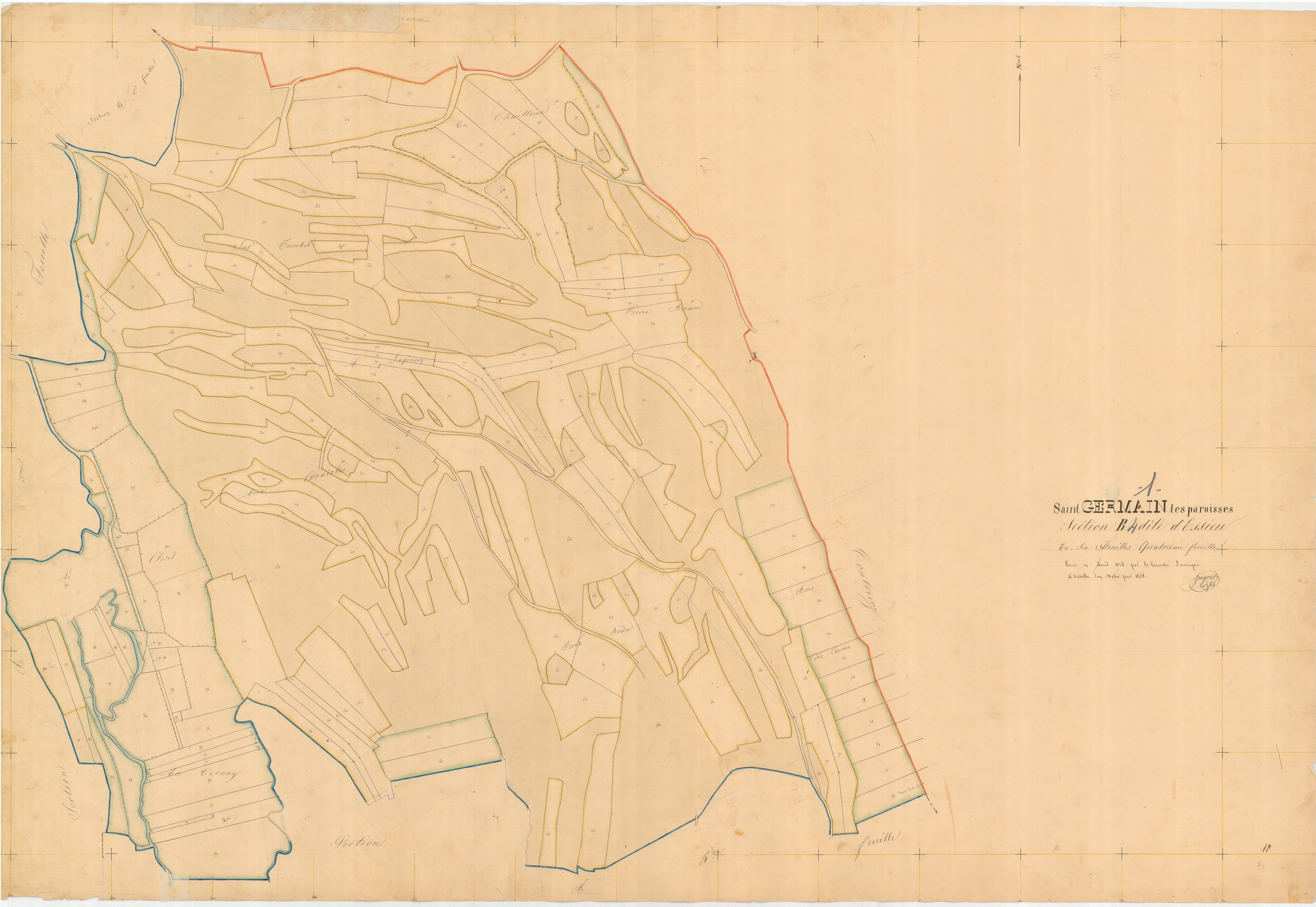 Saint-Germain-les-Paroisses - 3 P 8498 - 3 P 8498 -  Feuille 4  (1835)