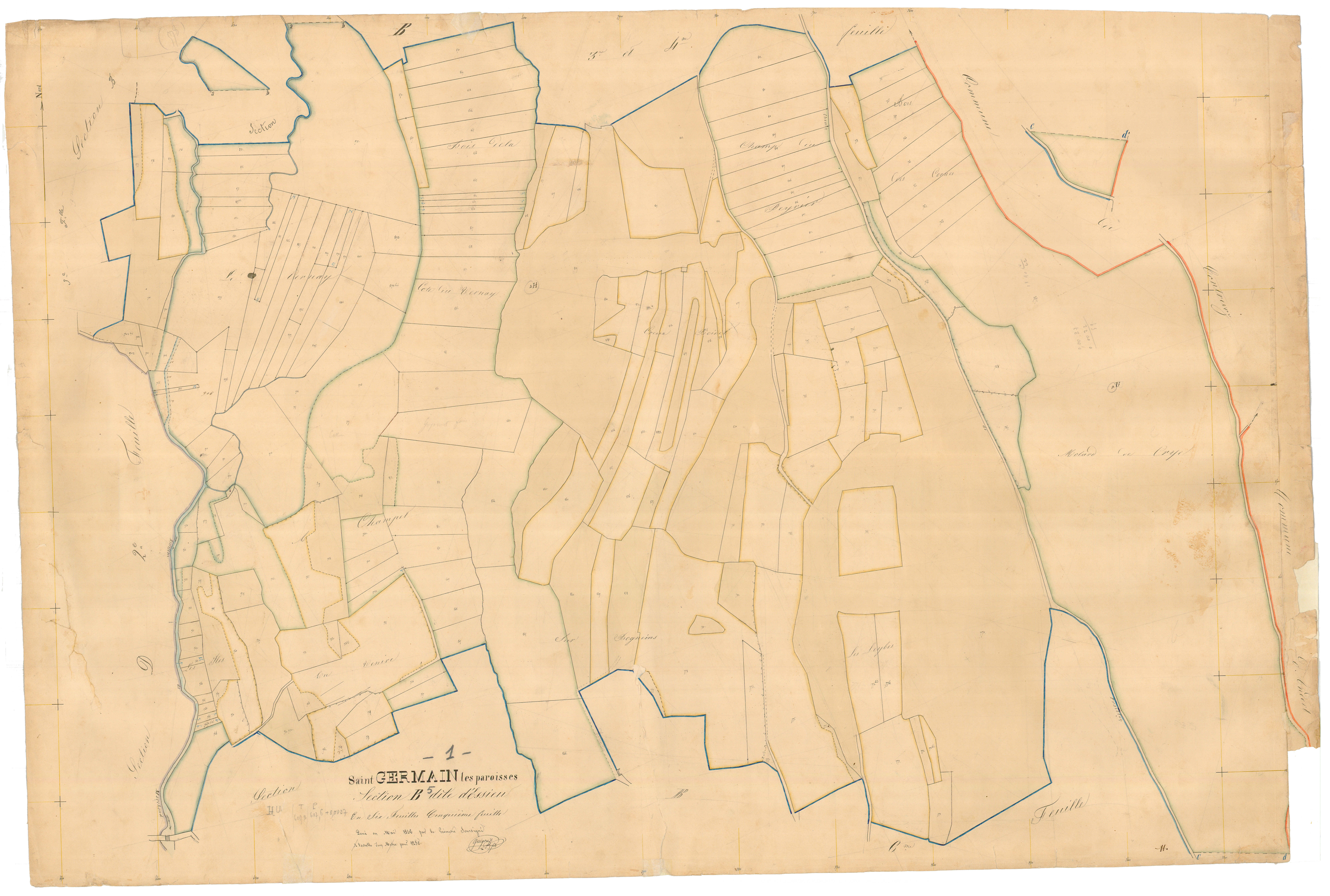 Saint-Germain-les-Paroisses - 3 P 8499 - 3 P 8499 -  Feuille 5  (1835)