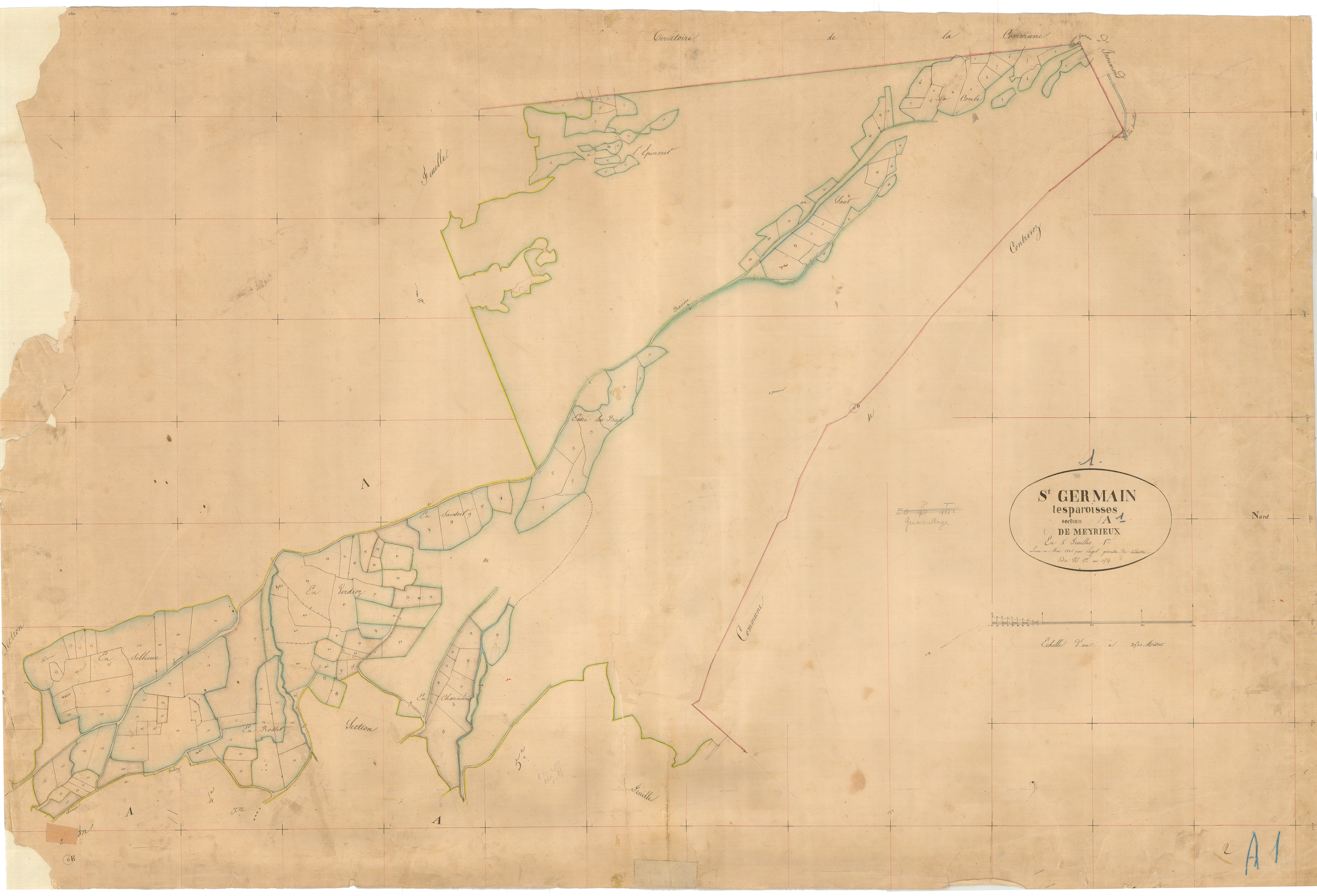 Saint-Germain-les-Paroisses - 3 P 8490 - 3 P 8490 -  Feuille 1  (1835)