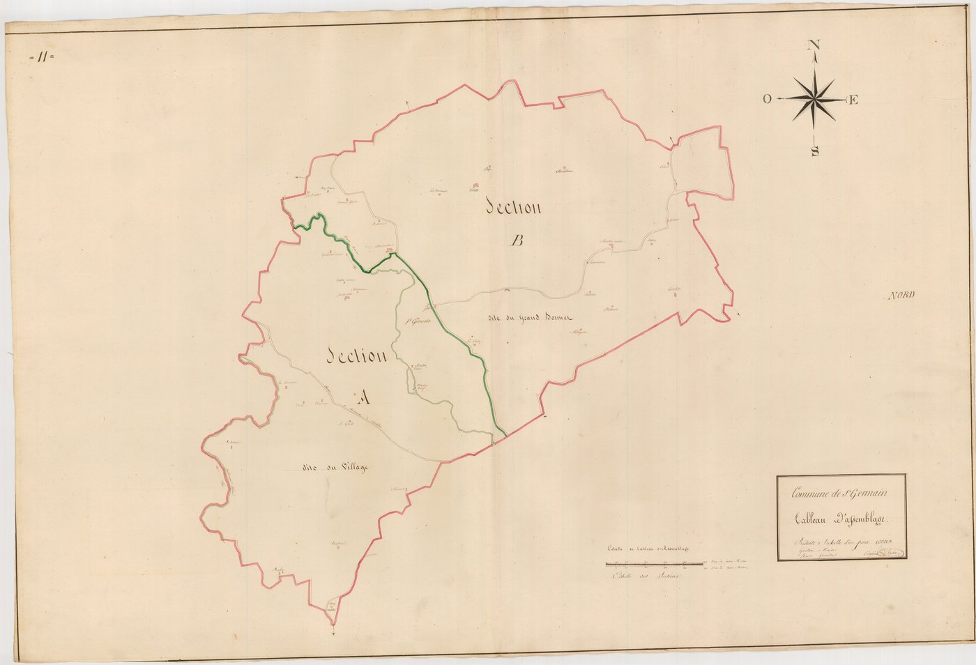 Saint-Germain-sur-Renon - 3 P 10163-1 - 3 P 10163-1 -  Tableau d'assemblage  (1810)