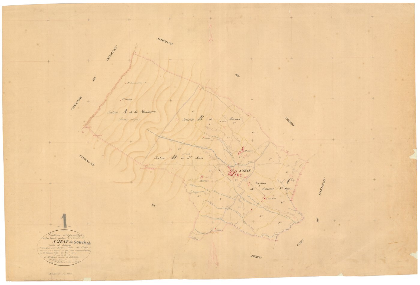 Saint-Jean-de-Gonville - 3 P 8515 - 3 P 8515 -  Tableau d'assemblage  (1846)