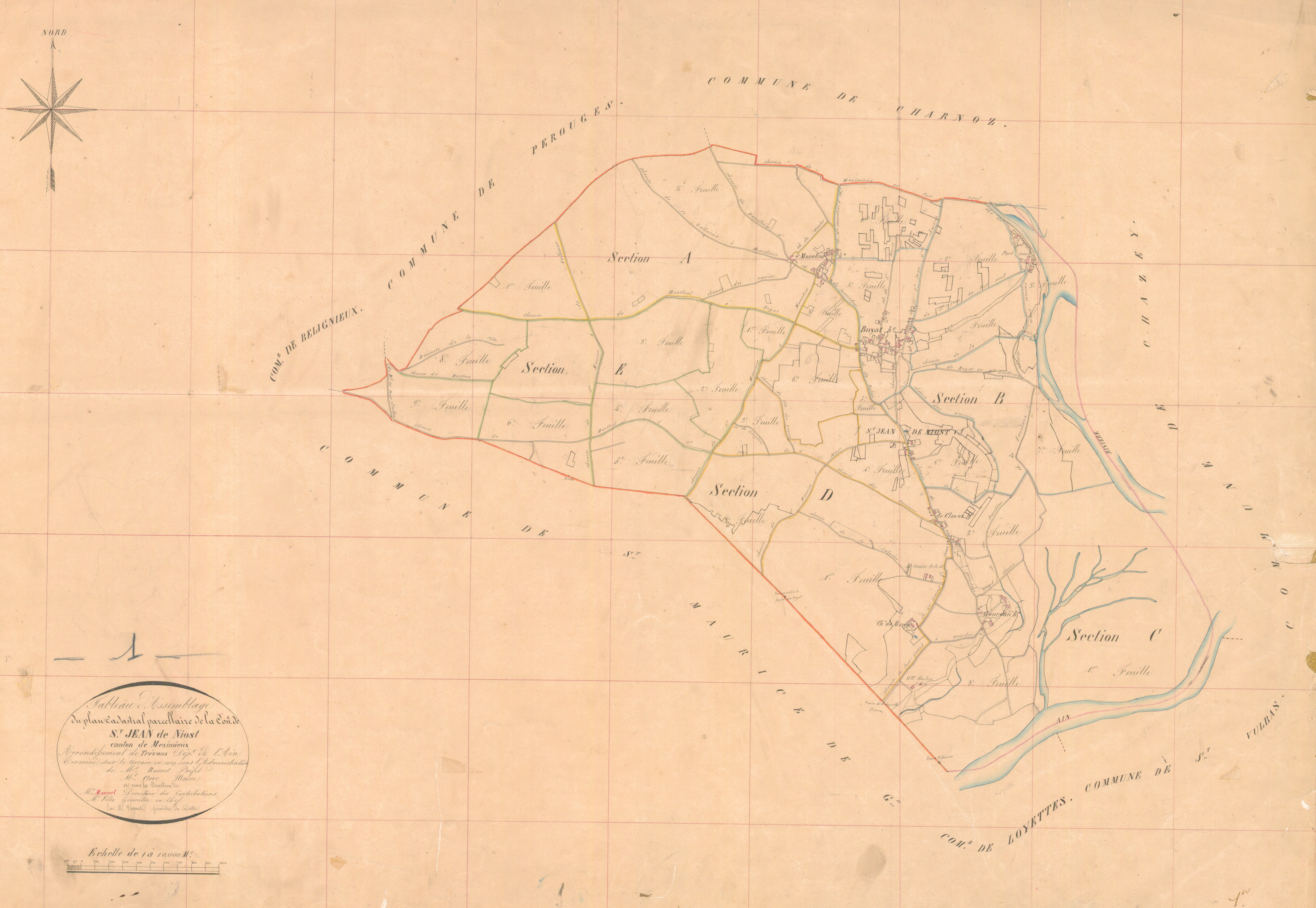 Saint-Jean-de-Niost - 1777 W 407-1 - 1777 W 407-1 -  Tableau général  (1838)