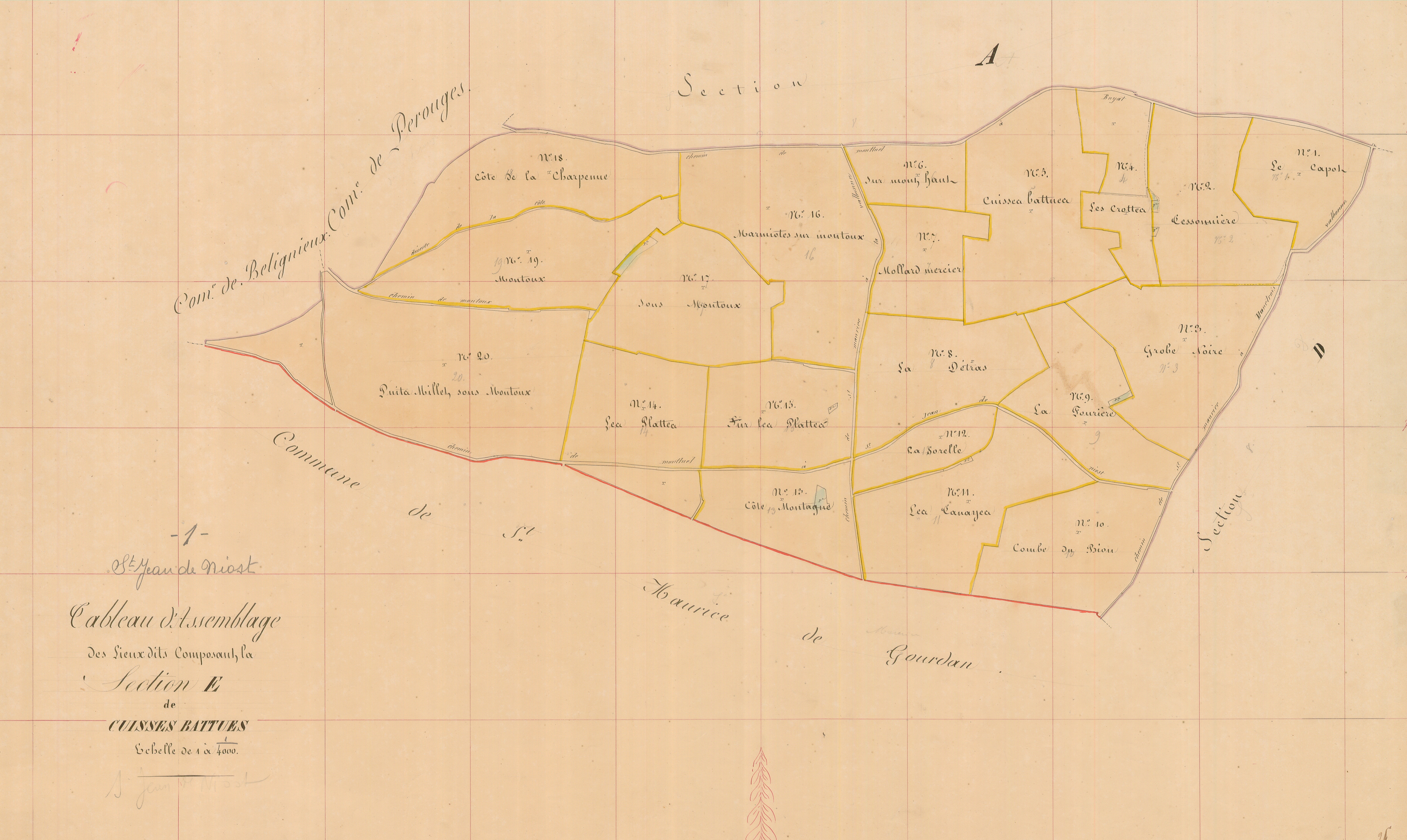 Saint-Jean-de-Niost - 1777 W 407-6 - 1777 W 407-6 -  Section E  (1838)
