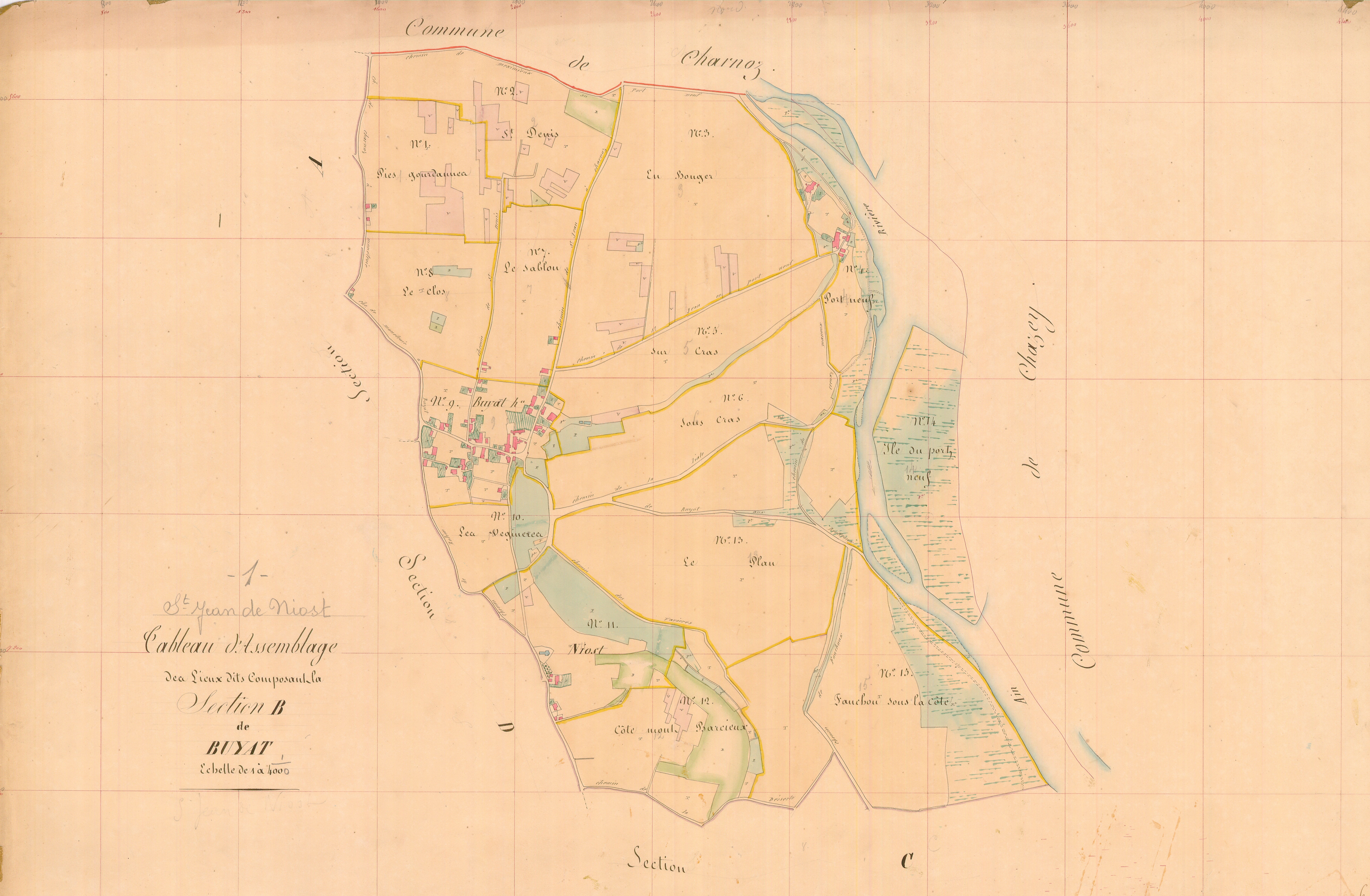 Saint-Jean-de-Niost - 1777 W 407-3 - 1777 W 407-3 -  Section B  (1838)