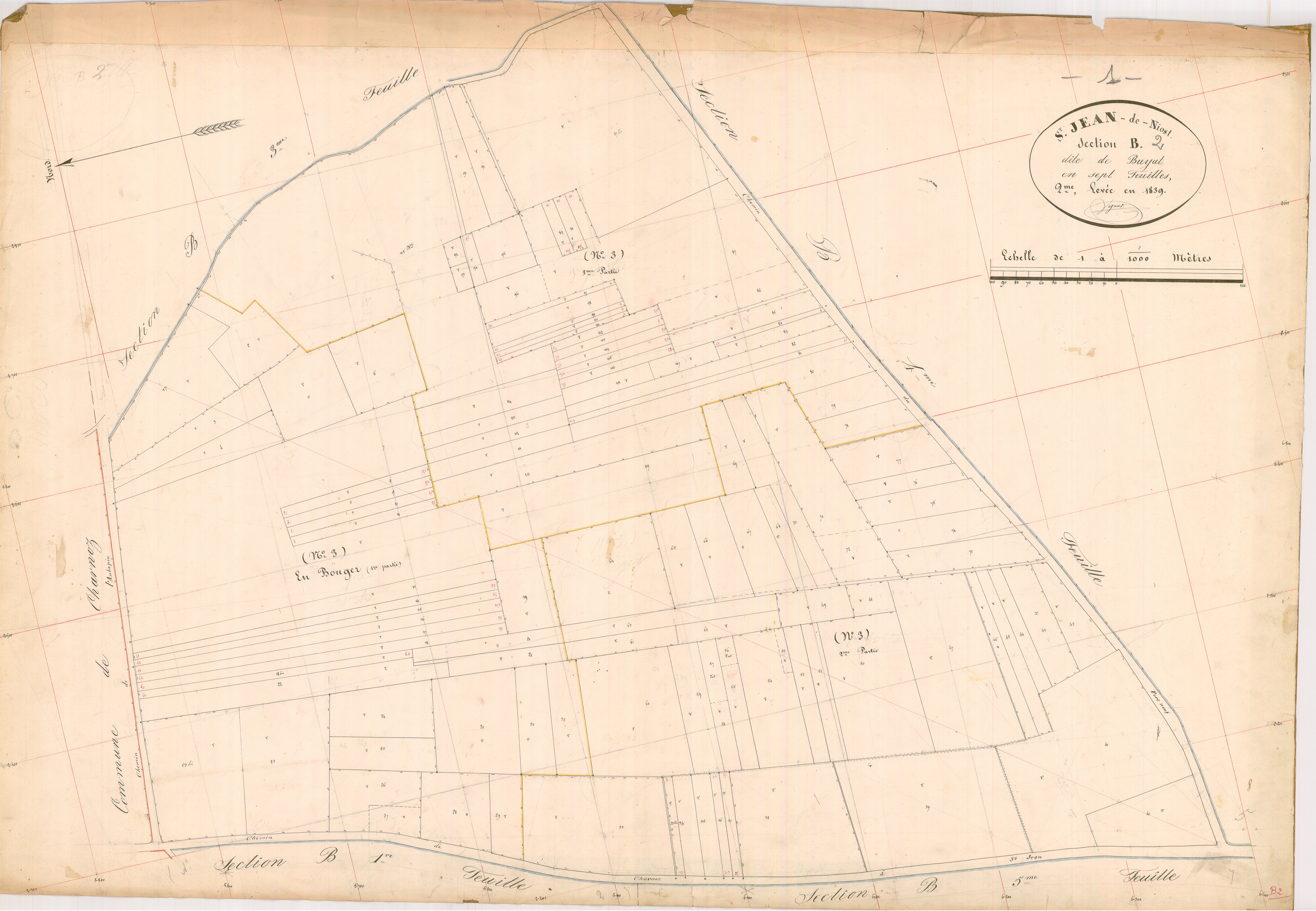 Saint-Jean-de-Niost - 1777 W 407-11 - 1777 W 407-11 -  Feuille 2  (1838)