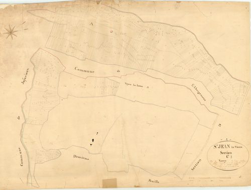 Saint-Jean-le-Vieux - 3 P 8556 - 3 P 8556 -  Feuille 3  (1826)