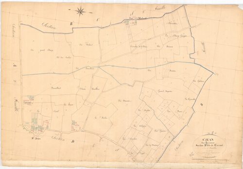 Saint-Jean-sur-Reyssouze - 3 P 8570 - 3 P 8570 -  Feuille 3  (1841)