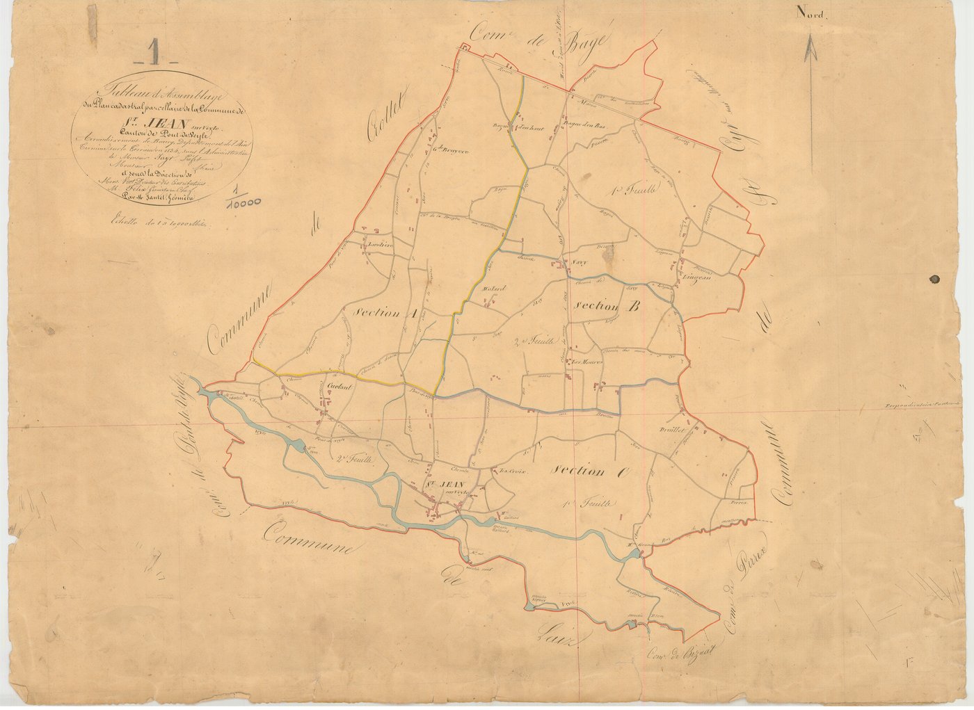 Saint-Jean-sur-Veyle - 3 P 8584 - 3 P 8584 -  Tableau d'assemblage  (1834)