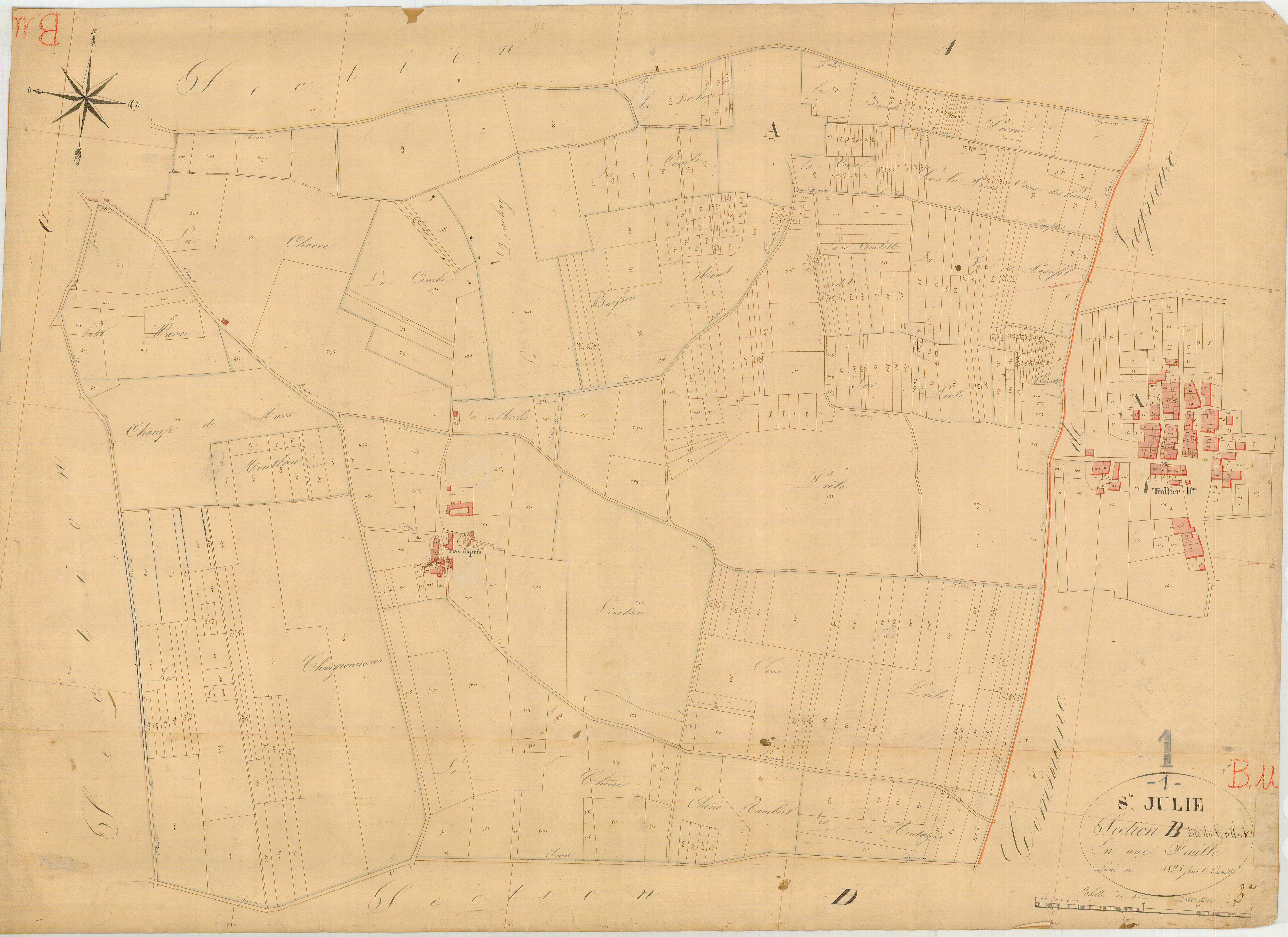 Sainte-Julie - 3 P 8861 - 3 P 8861 -  Feuille 1  (1826)