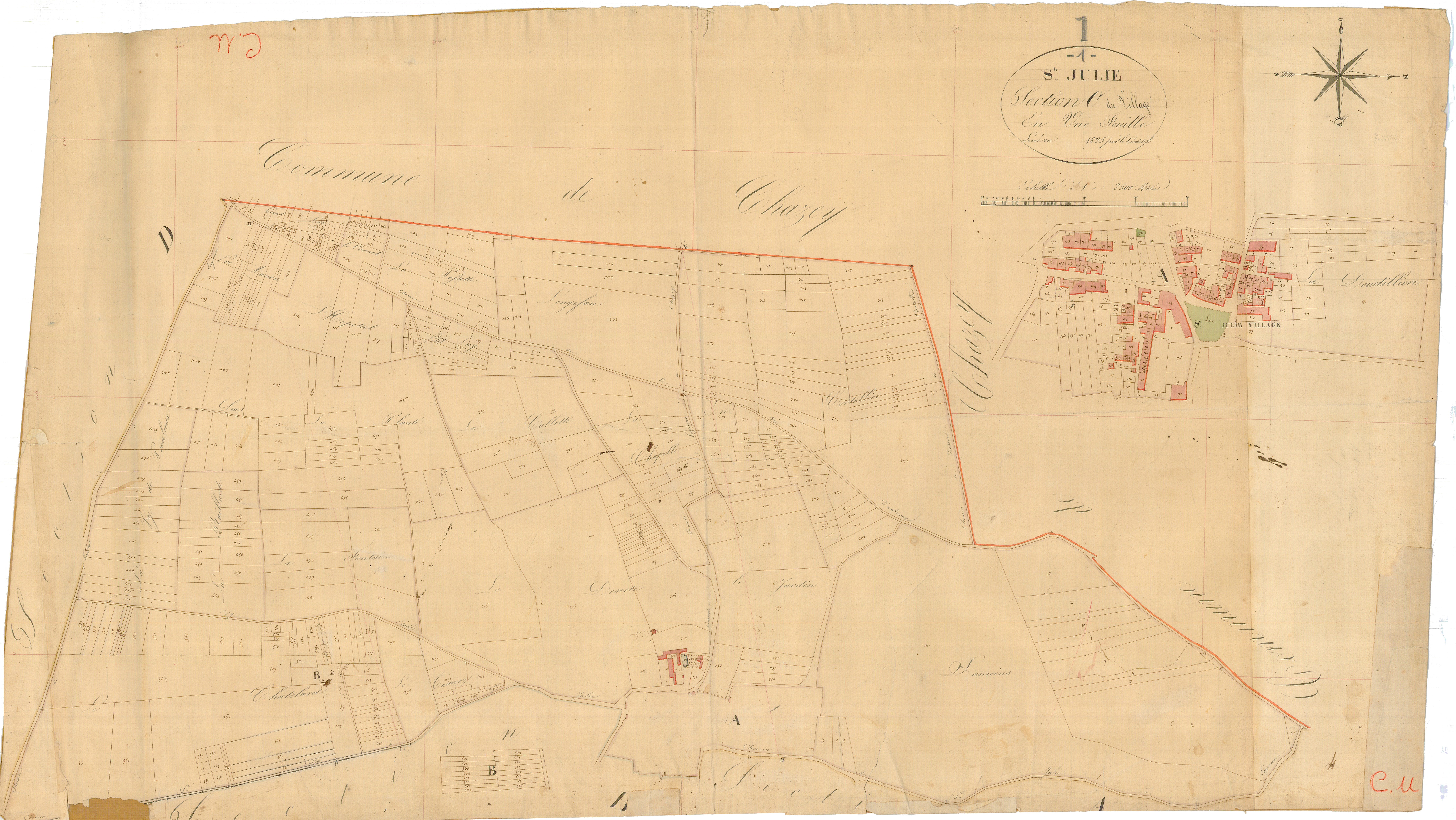Sainte-Julie - 3 P 8862 - 3 P 8862 -  Feuille 1  (1826)