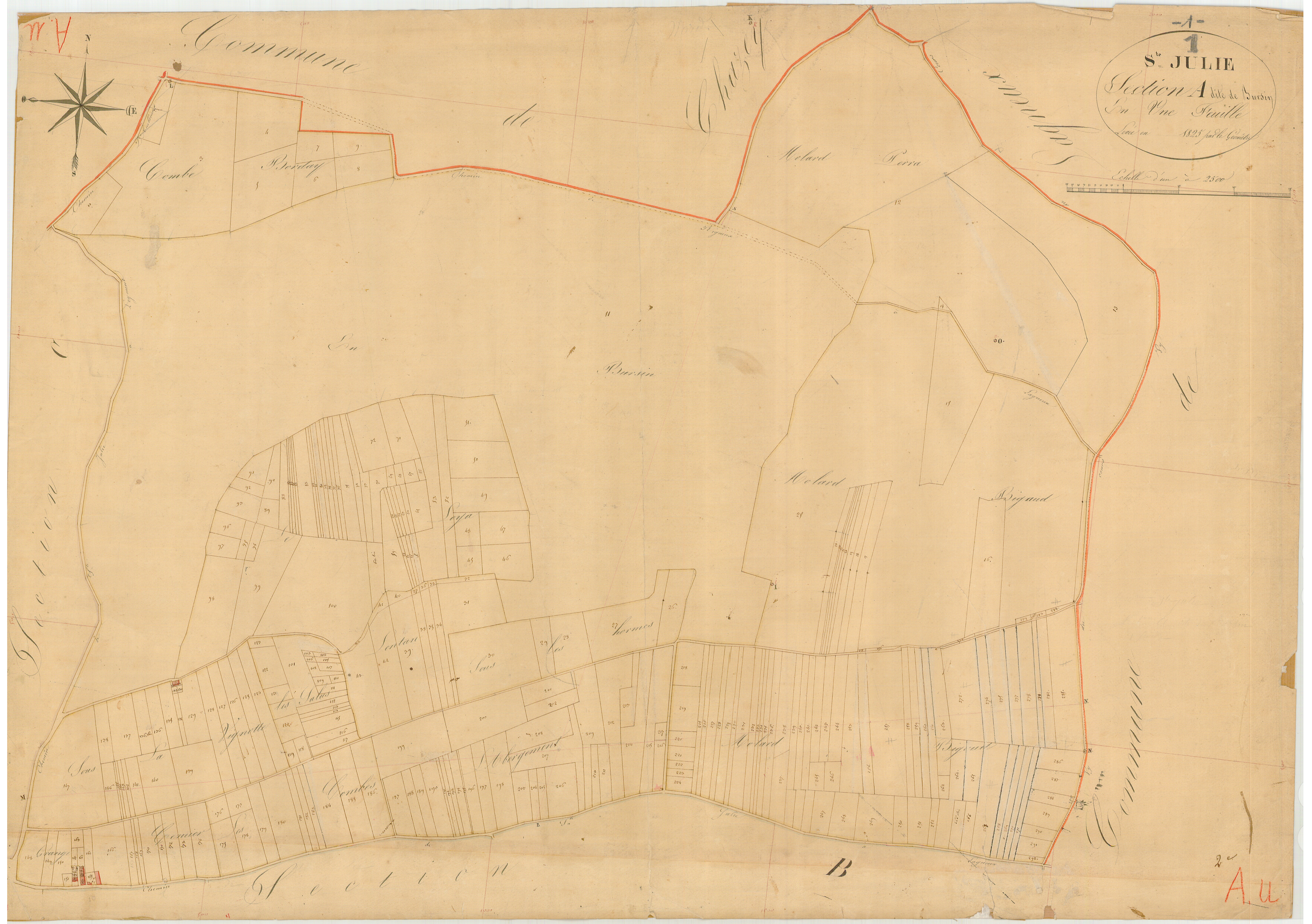 Sainte-Julie - 3 P 8860 - 3 P 8860 -  Feuille 1  (1826)