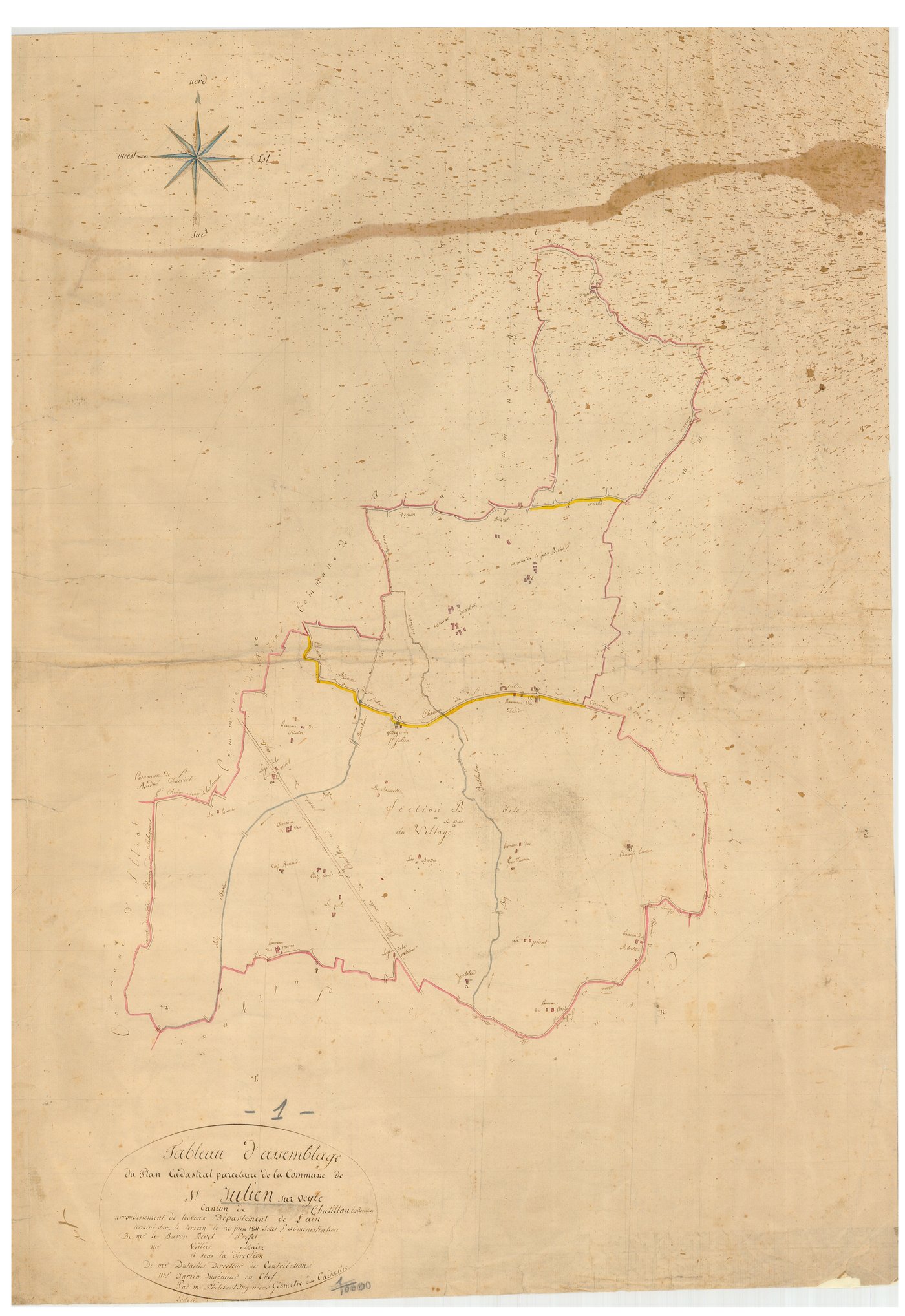 Saint-Julien-sur-Veyle - 3 P 8599 - 3 P 8599 -  Tableau d'assemblage  (1811)