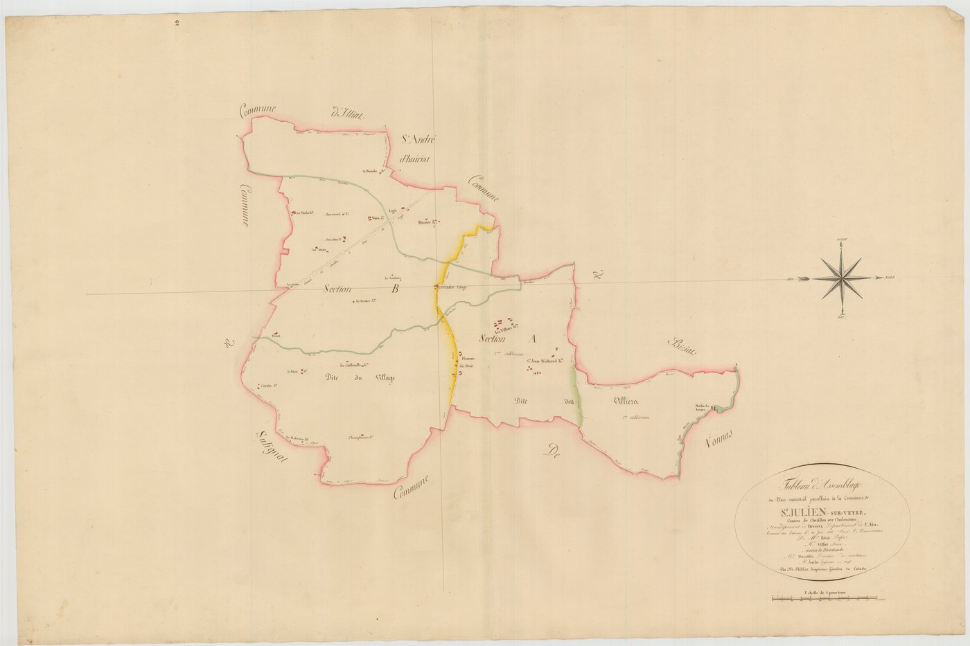 Saint-Julien-sur-Veyle - 3 P 10153-1 - 3 P 10153-1 -  Tableau d'assemblage  (1811)