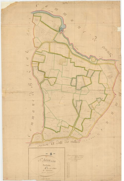 Saint-Julien-sur-Veyle - 3 P 8600 - 3 P 8600 -  Feuille 1  (1811)