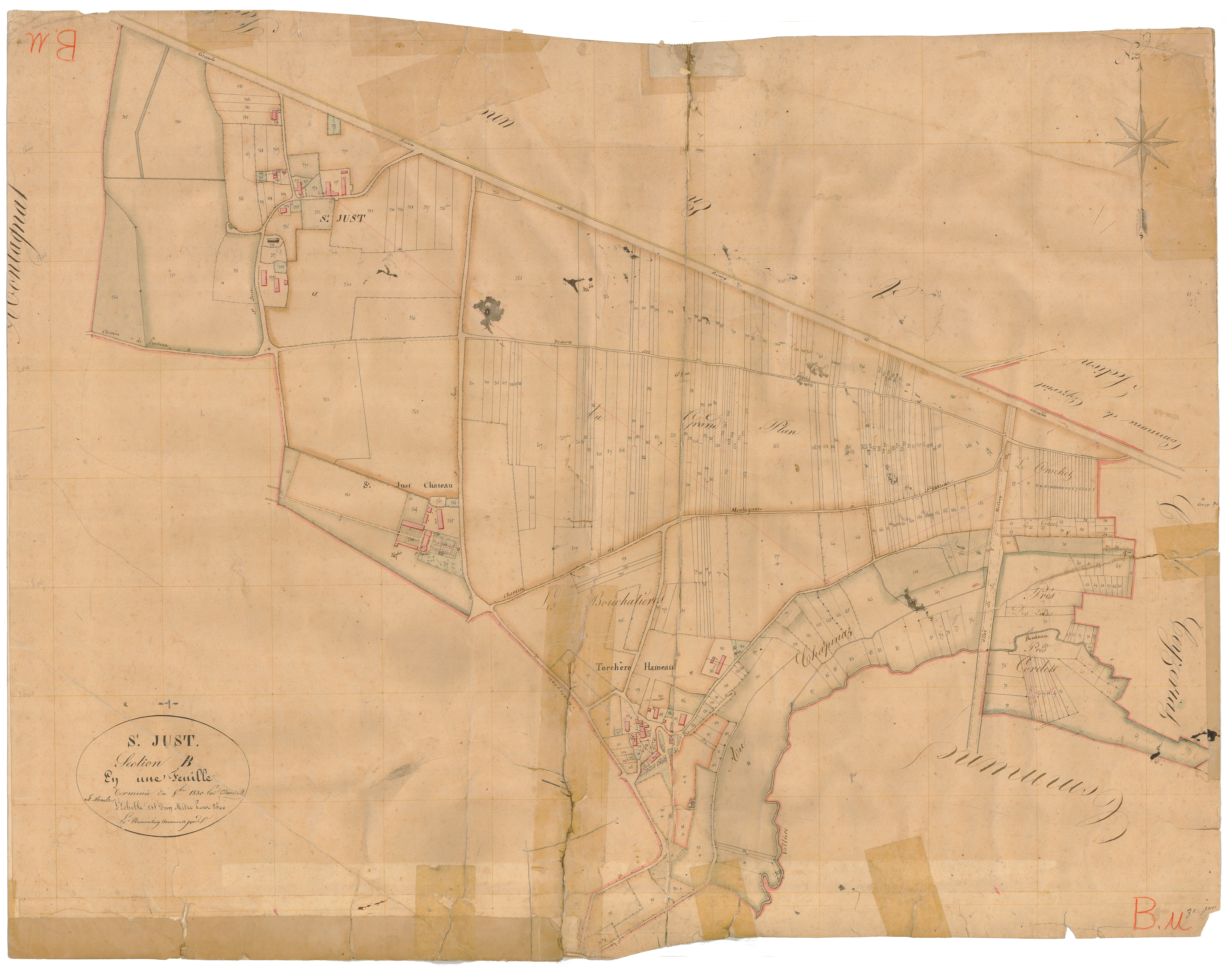 Saint-Just - 3 P 8605 - 3 P 8605 -  Feuille 1  (1830)