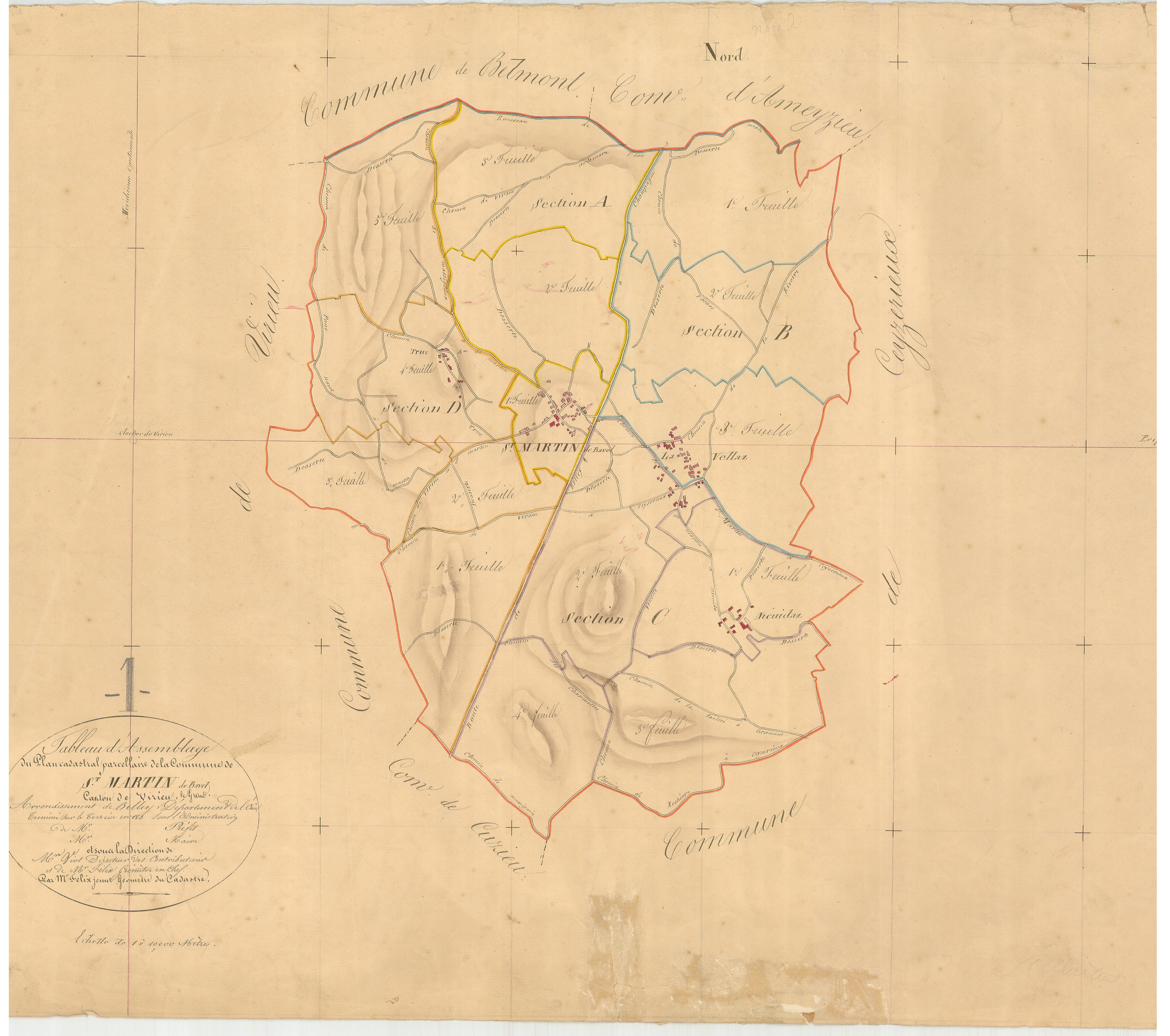 Saint-Martin-de-Bavel - 3 P 8611 - 3 P 8611 -  Tableau d'assemblage  (1833)