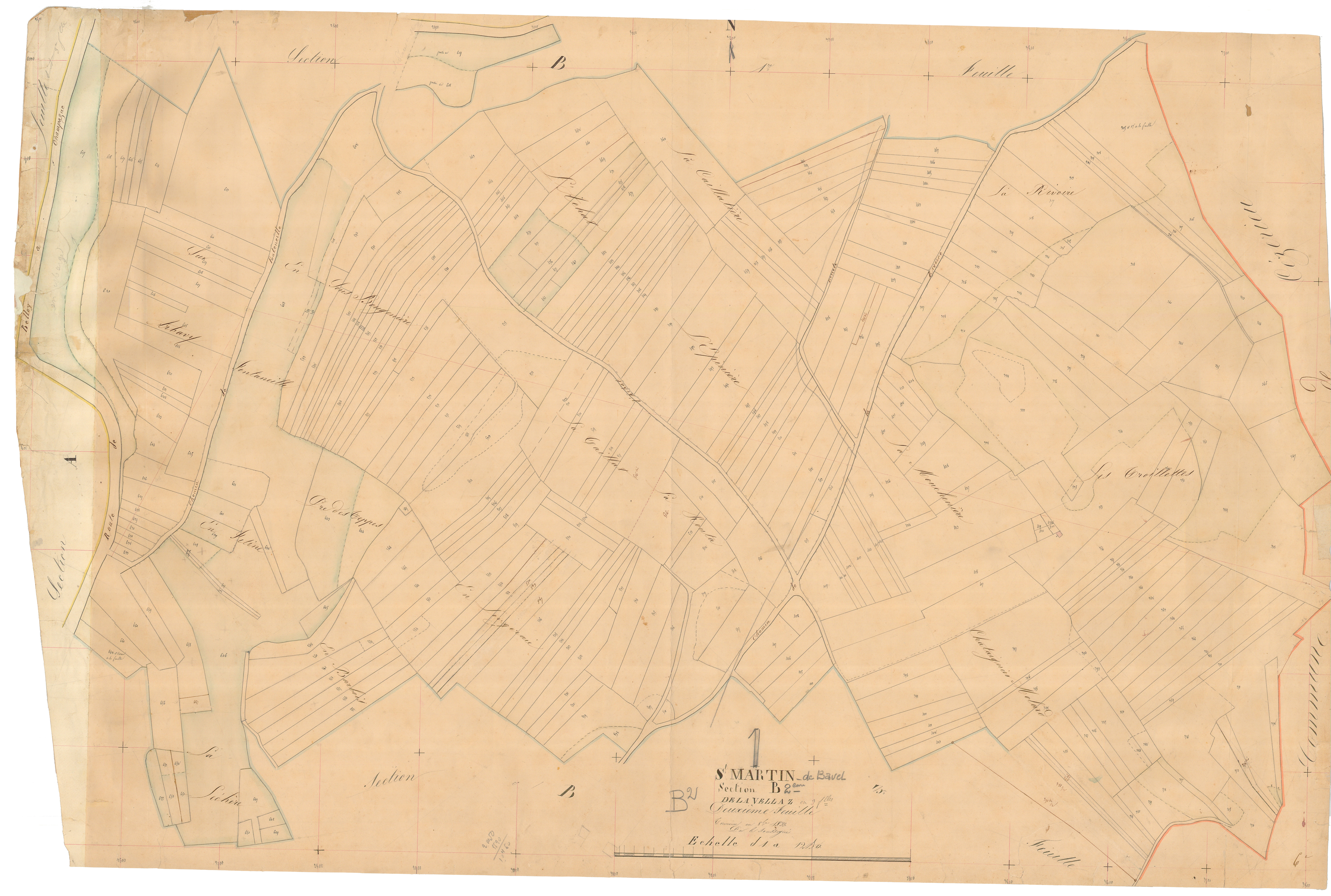 Saint-Martin-de-Bavel - 3 P 8616 - 3 P 8616 -  Feuille 2  (1833)