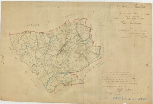 Saint-Martin-le-Châtel - 3 P 8720 - 3 P 8720 -  Feuille 1  (1809)