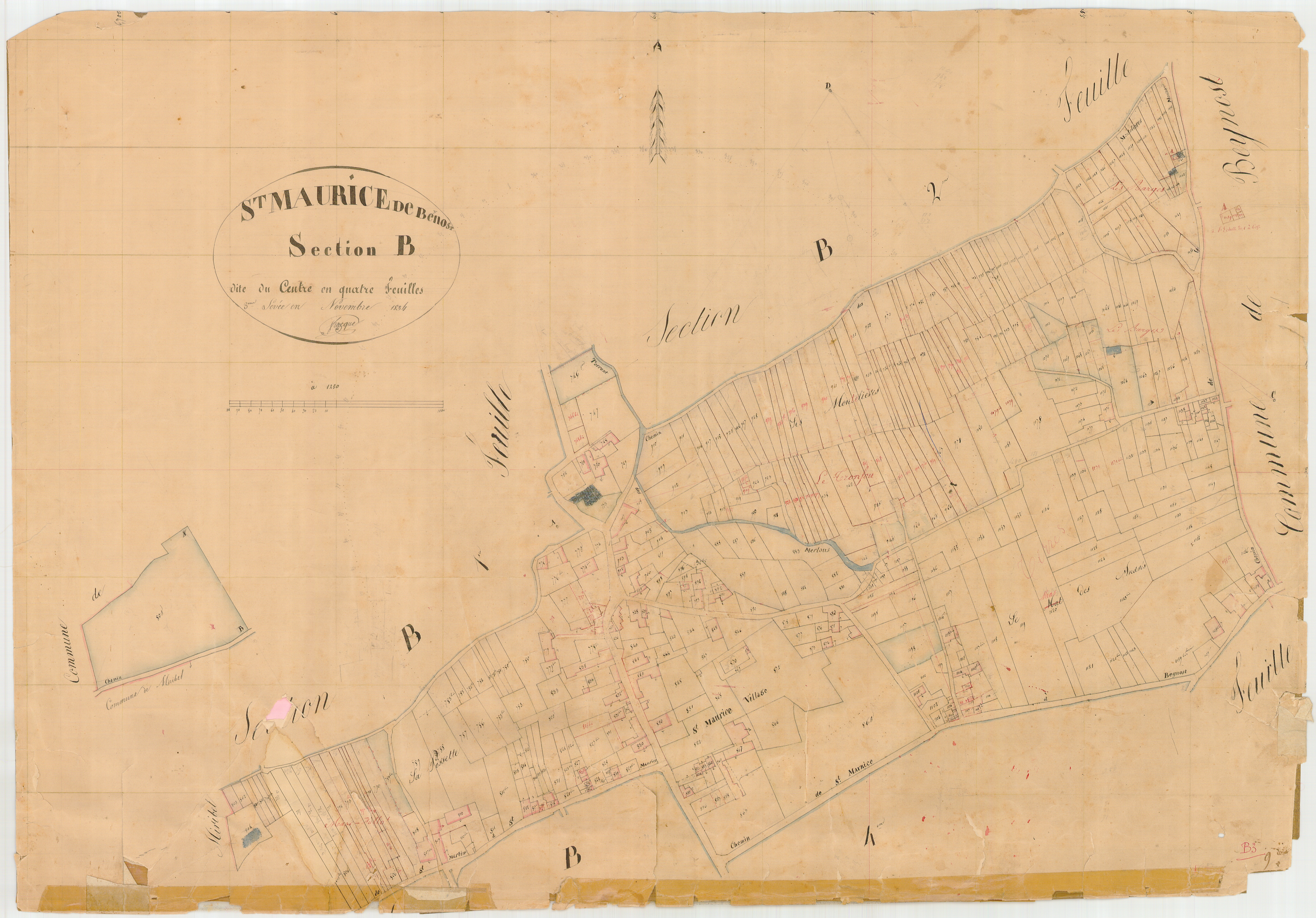 Saint-Maurice-de-Beynost - 1777 W 423-8 - 1777 W 423-8 -  Feuille 3  (1834)