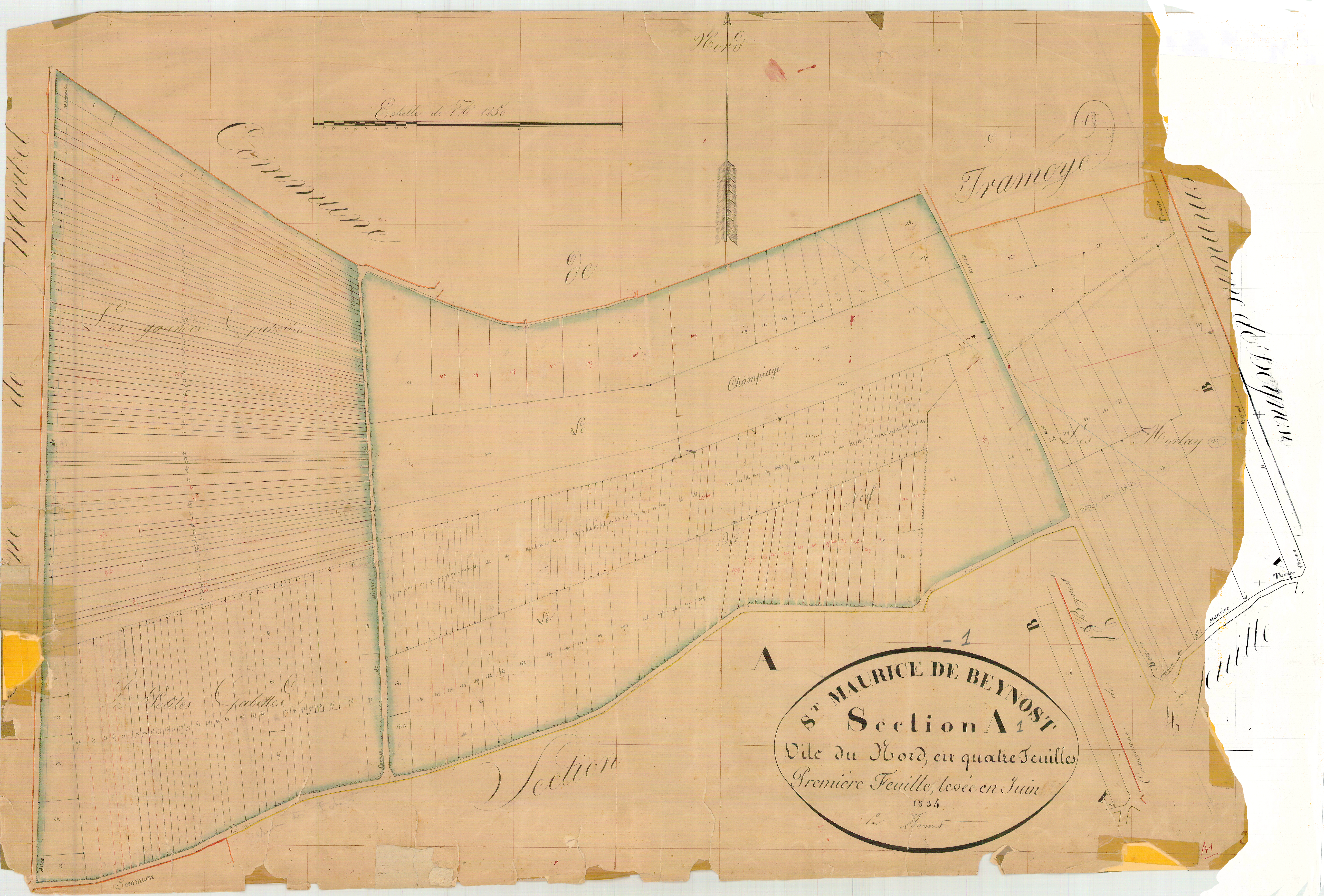 Saint-Maurice-de-Beynost - 1777 W 423-2 - 1777 W 423-2 -  Feuille 1  (1834)