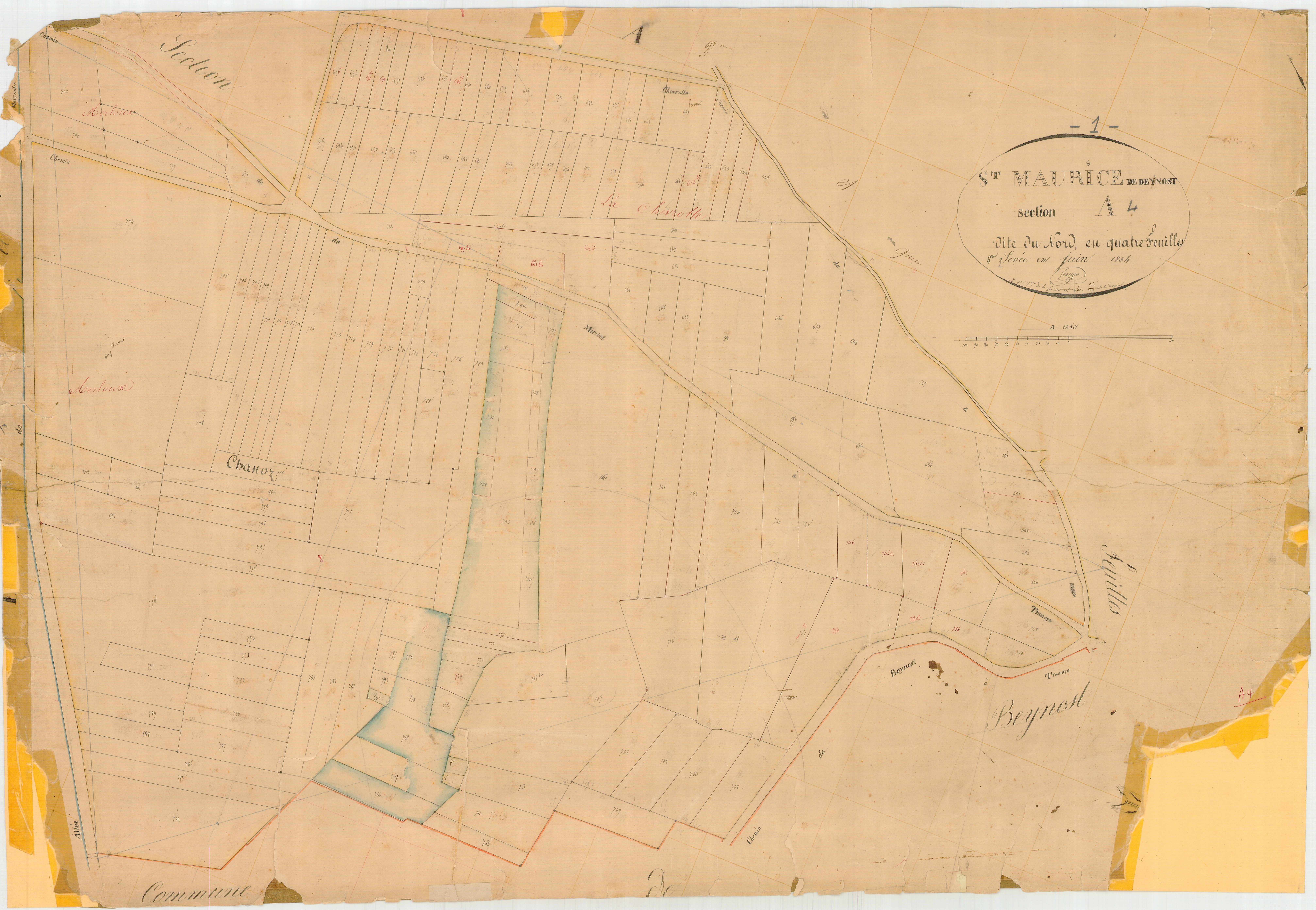 Saint-Maurice-de-Beynost - 1777 W 423-5 - 1777 W 423-5 -  Feuille 4  (1834)