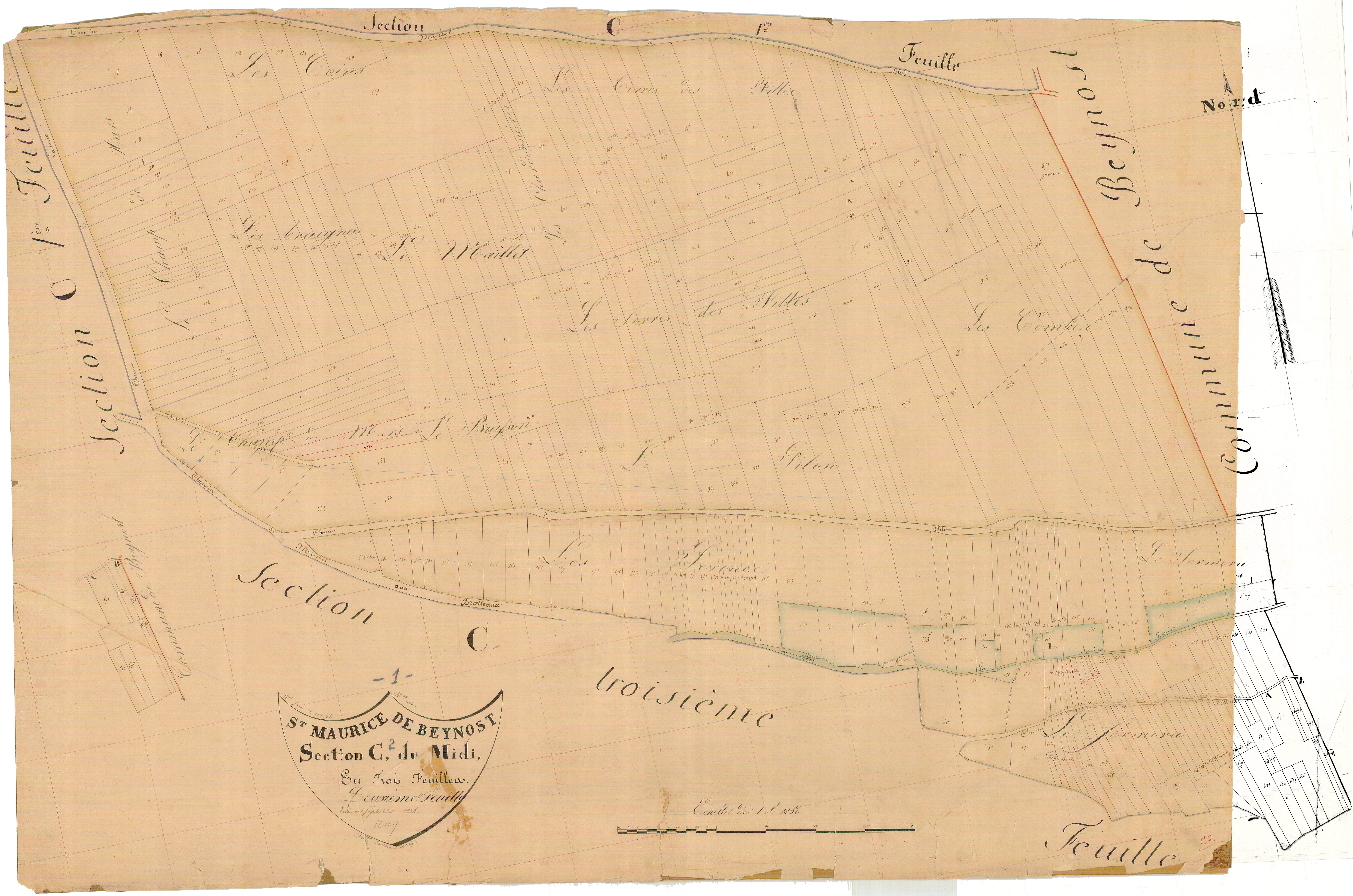 Saint-Maurice-de-Beynost - 1777 W 423-11 - 1777 W 423-11 -  Feuille 2  (1834)
