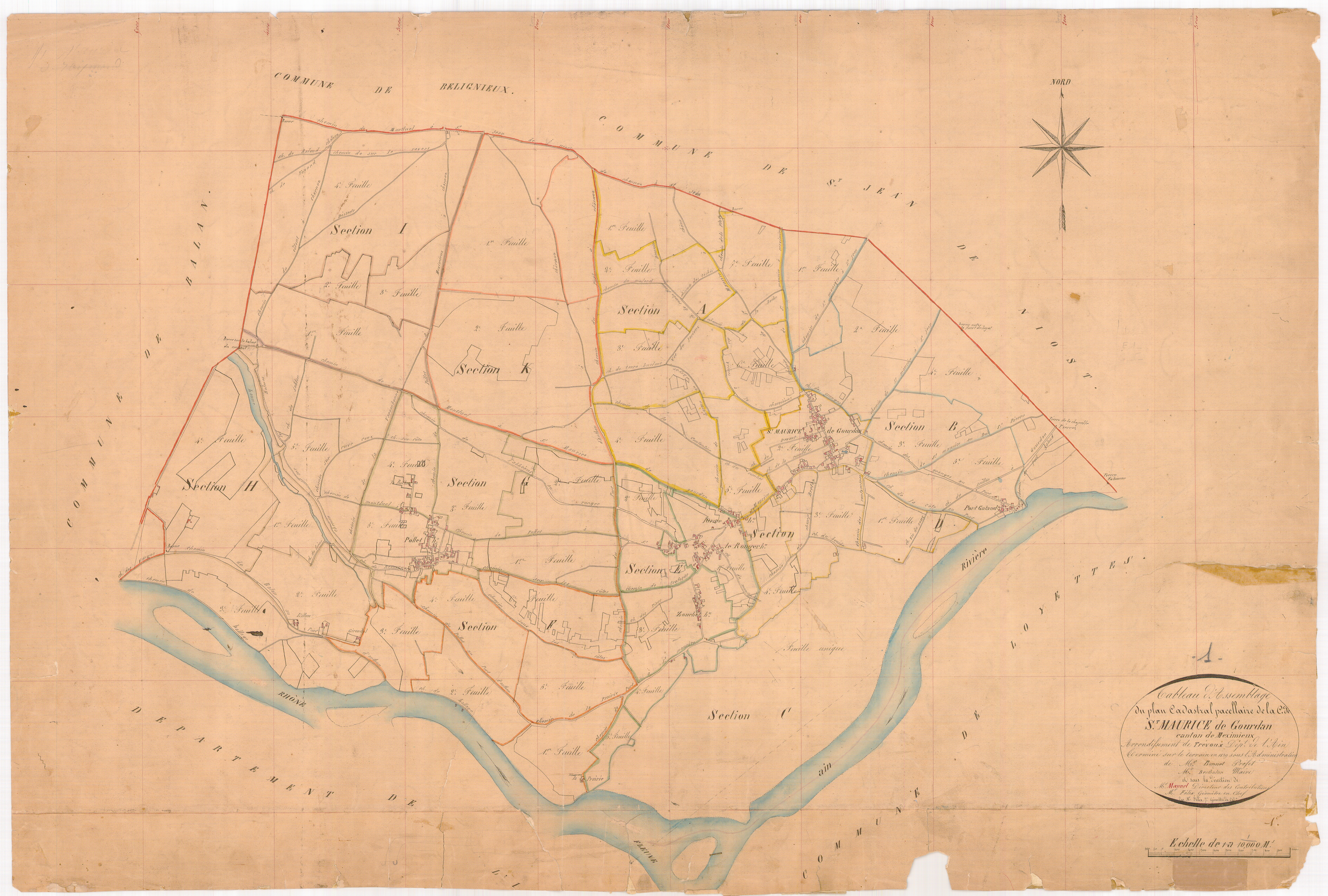 Saint-Maurice-de-Gourdans - 1777 W 424-1 - 1777 W 424-1 - Tableau général (1839)