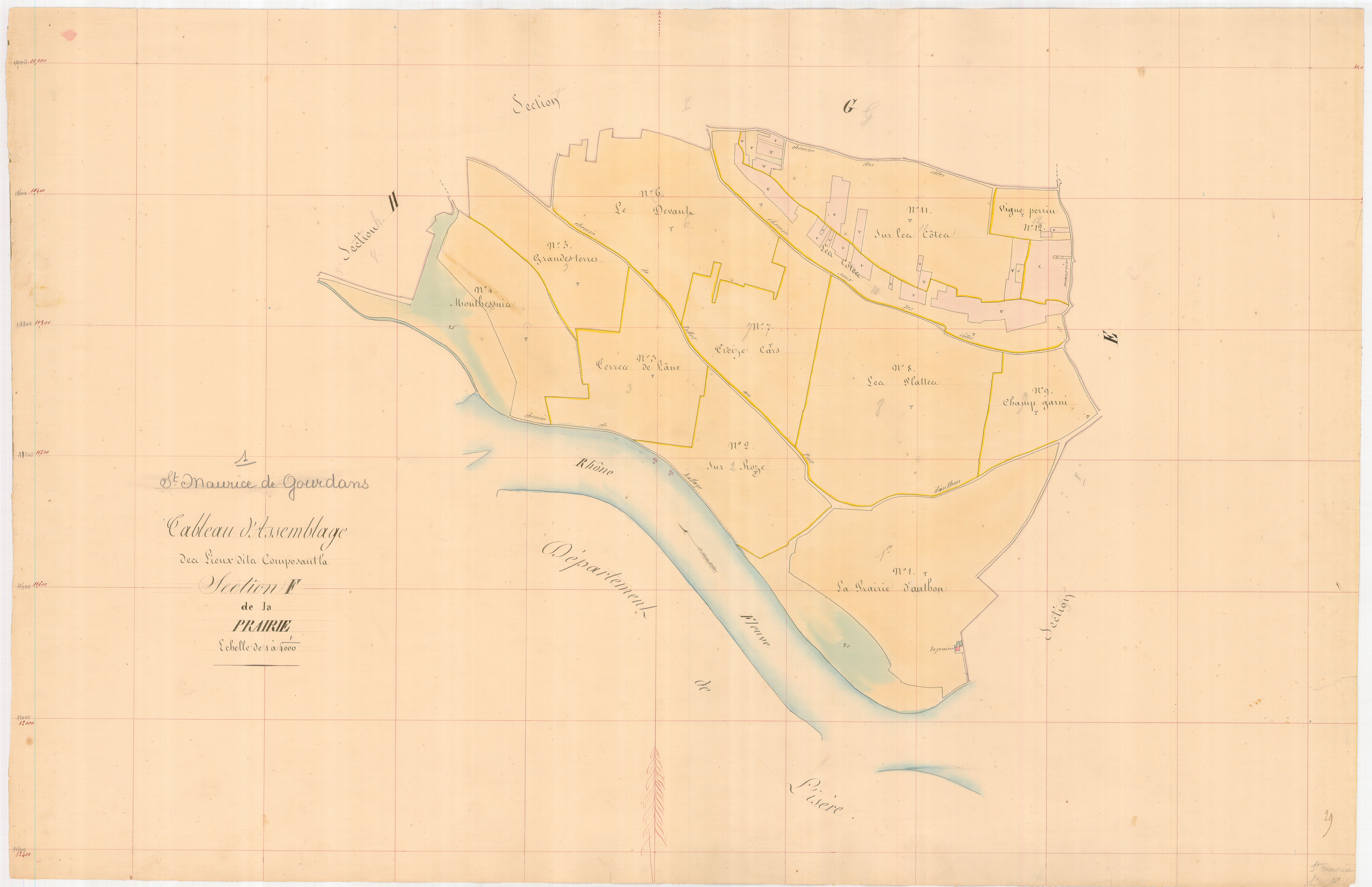 Saint-Maurice-de-Gourdans - 1777 W 424-7 - 1777 W 424-7 - Section F (1839)