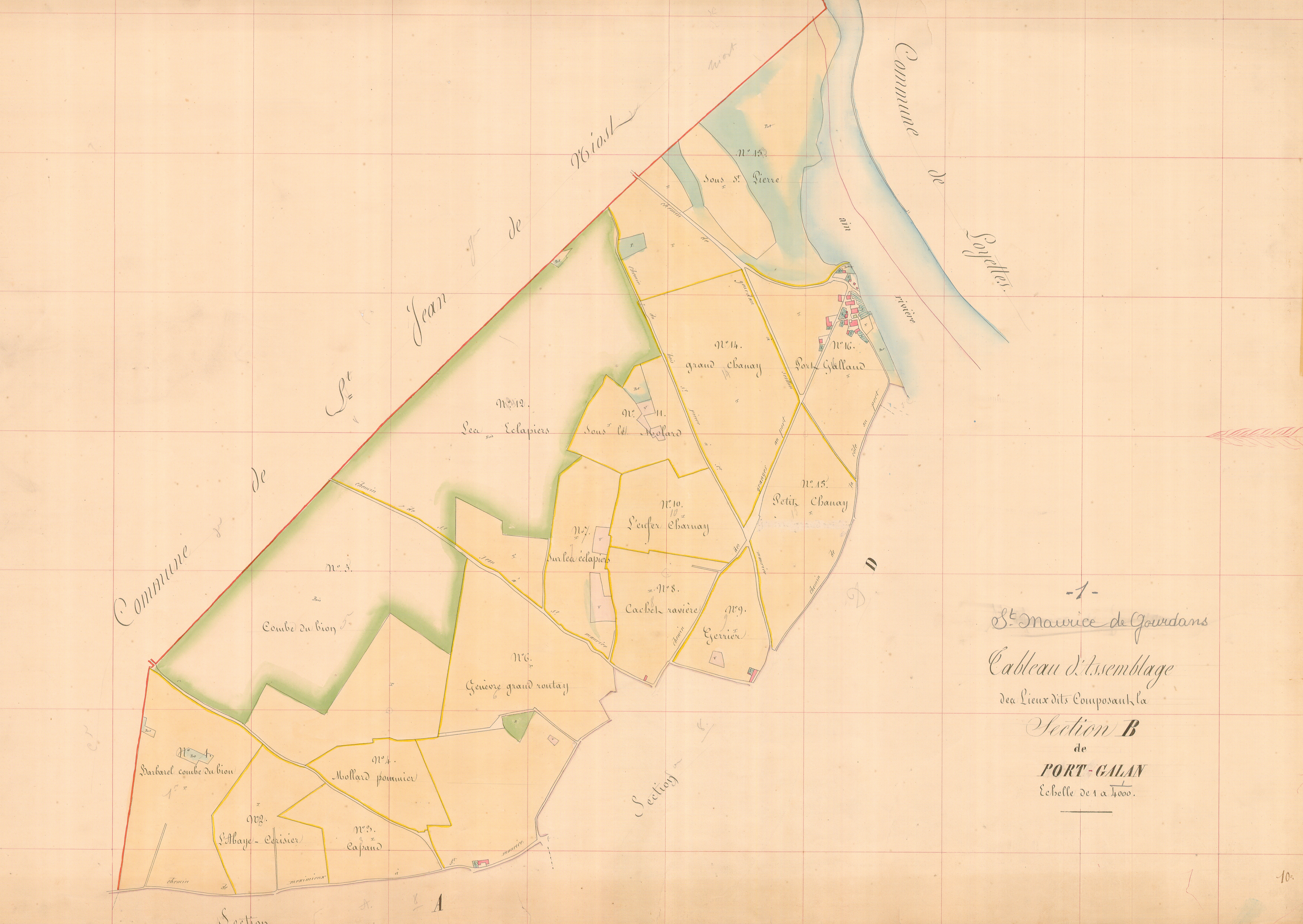 Saint-Maurice-de-Gourdans - 1777 W 424-3 - 1777 W 424-3 - Section B (1839)