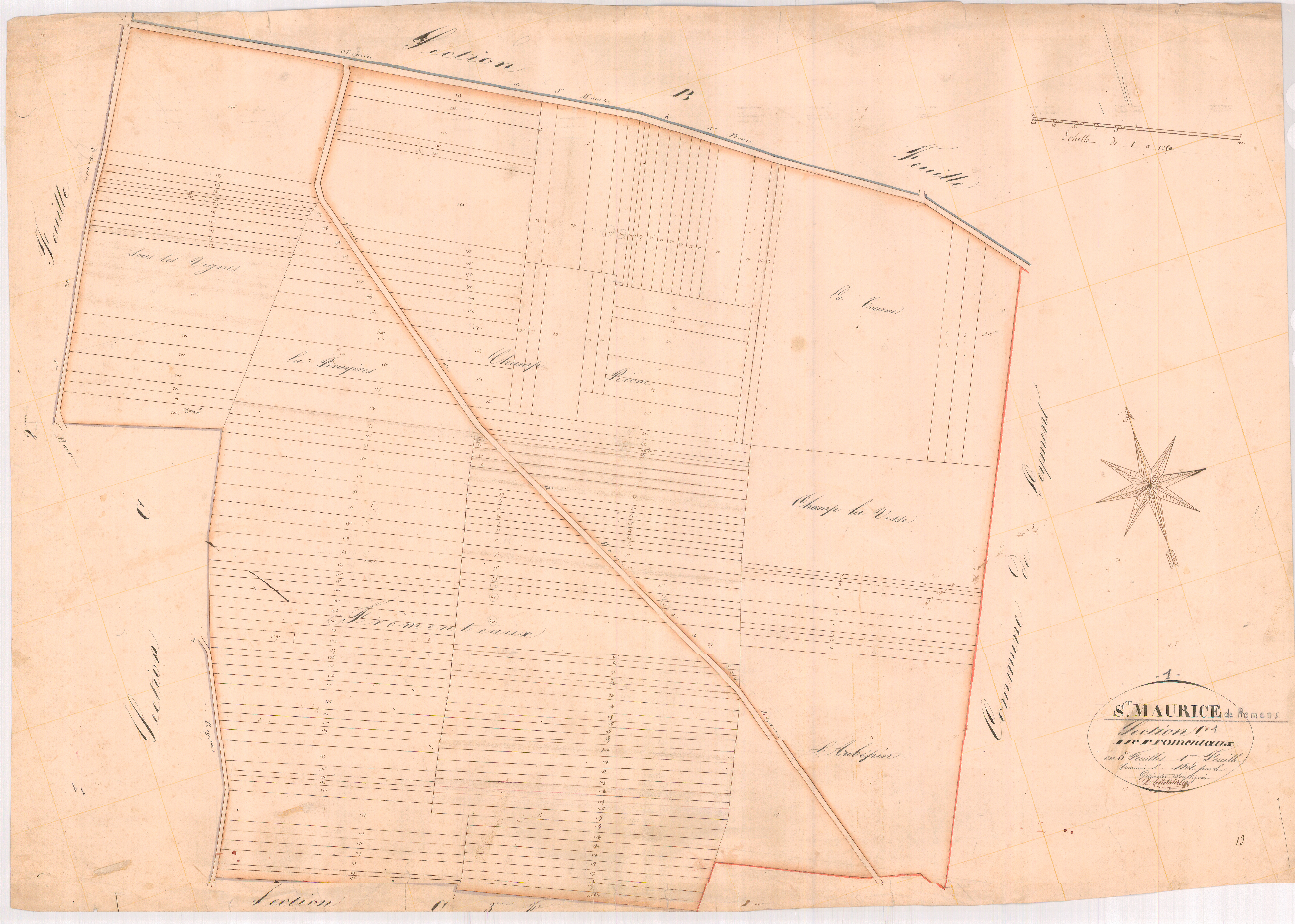 Saint-Maurice-de-Rémens - 3 P 8745 - 3 P 8745 -  Feuille 1  (1827)