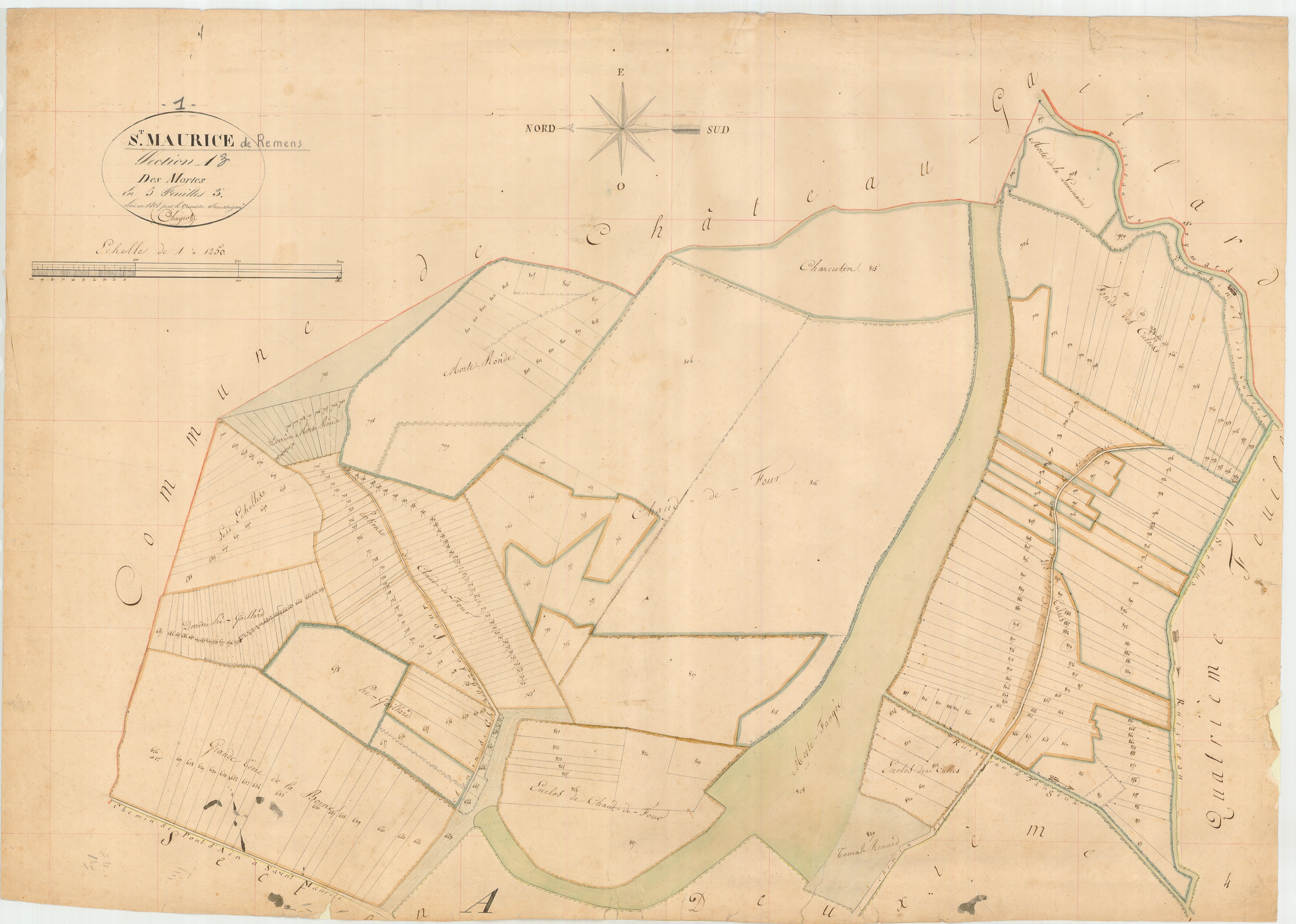 Saint-Maurice-de-Rémens - 3 P 8736 - 3 P 8736 -  Feuille 3  (1827)