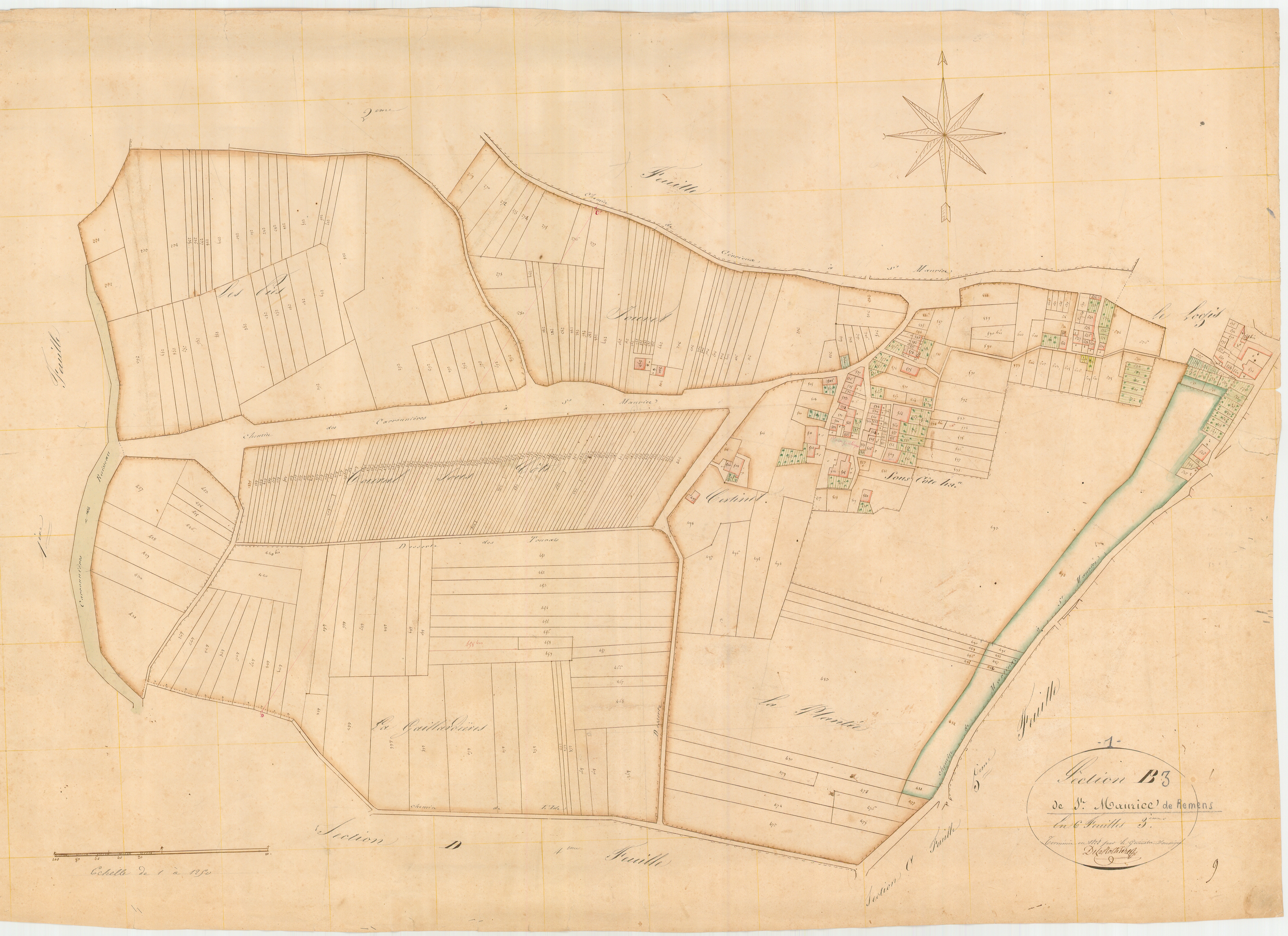 Saint-Maurice-de-Rémens - 3 P 8741 - 3 P 8741 -  Feuille 3  (1827)