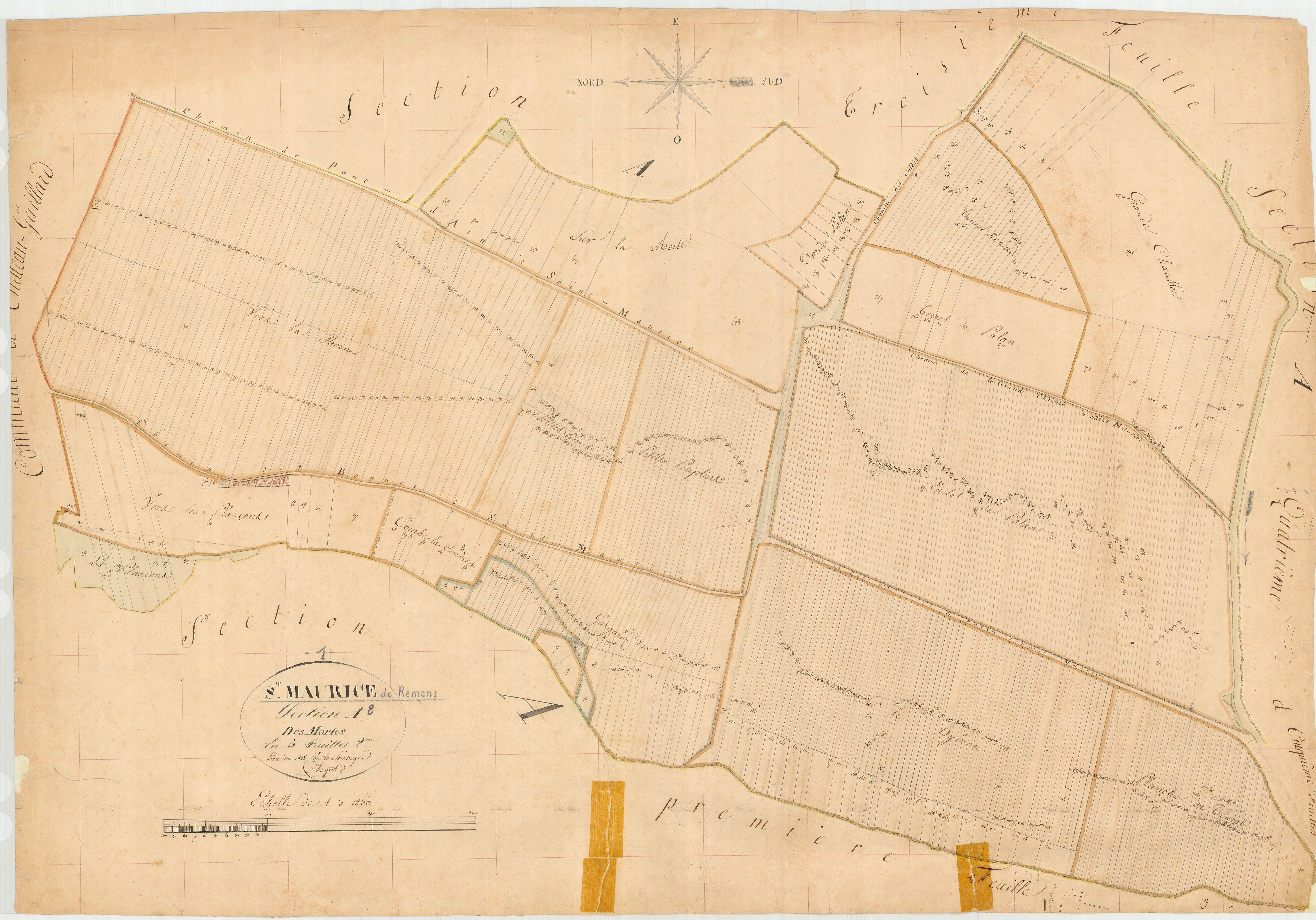 Saint-Maurice-de-Rémens - 3 P 8735 - 3 P 8735 -  Feuille 2  (1827)