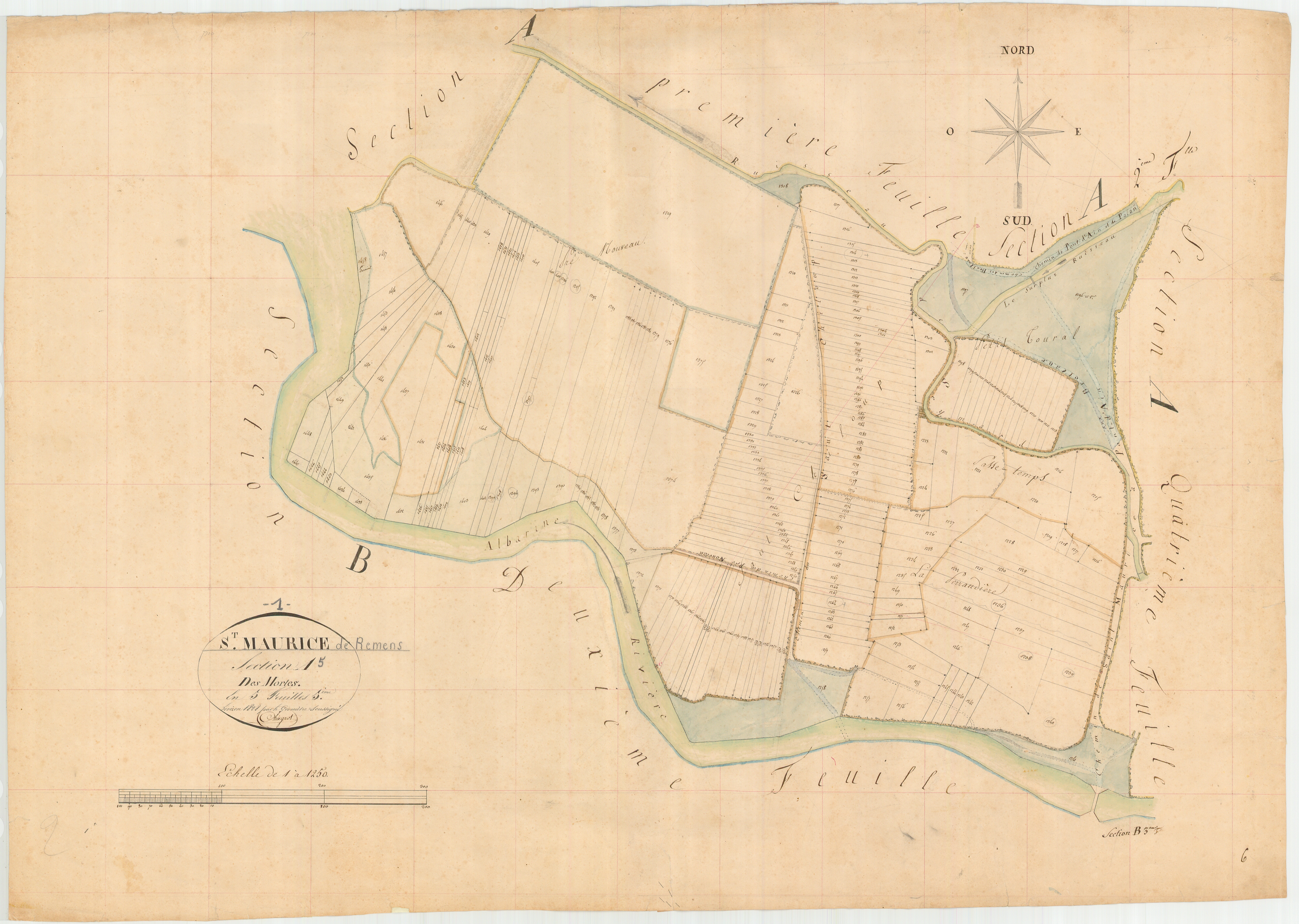 Saint-Maurice-de-Rémens - 3 P 8738 - 3 P 8738 -  Feuille 5  (1827)