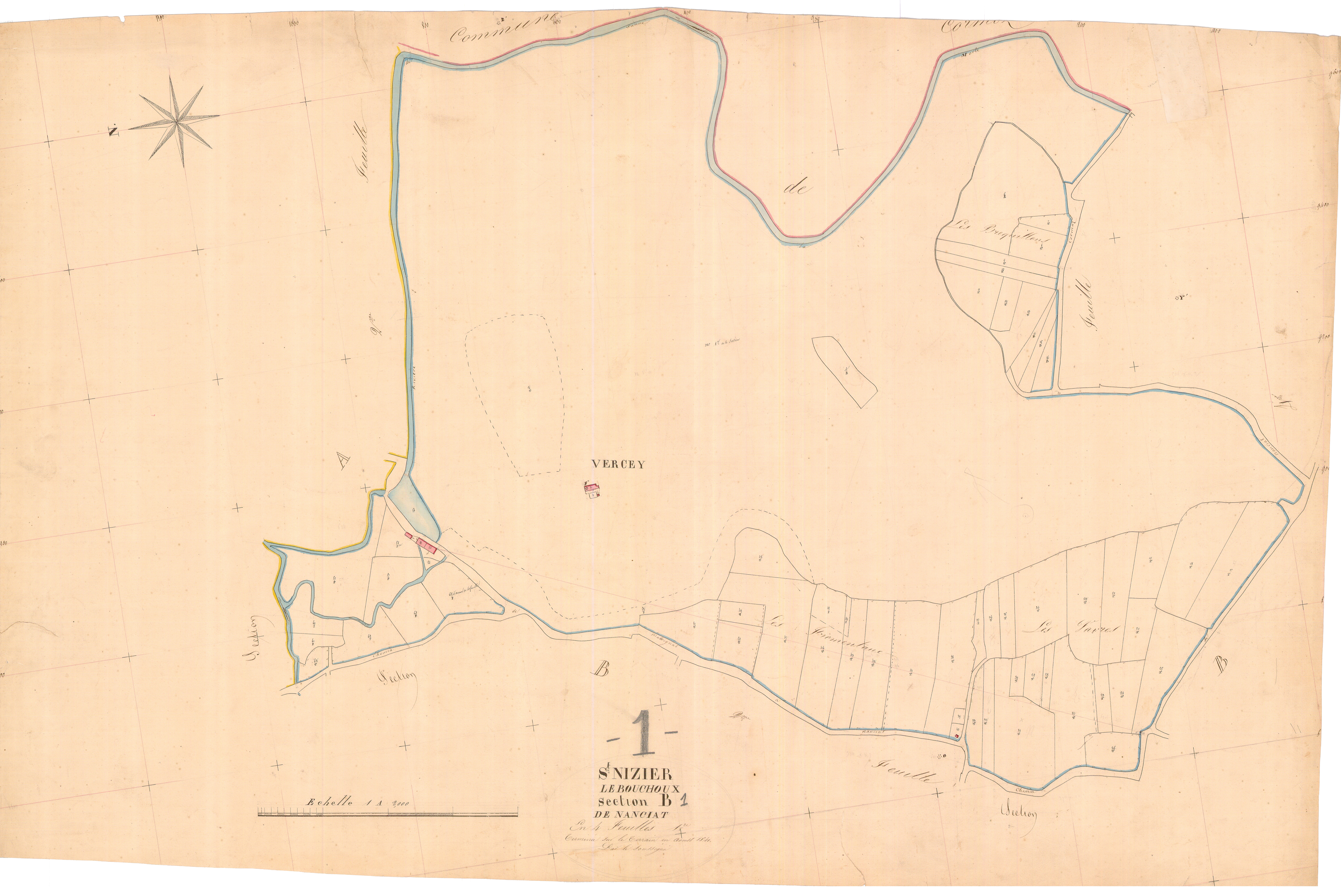 Saint-Nizier-le-Bouchoux - 3 P 8758 - 3 P 8758 -  Feuille 1  (1841)
