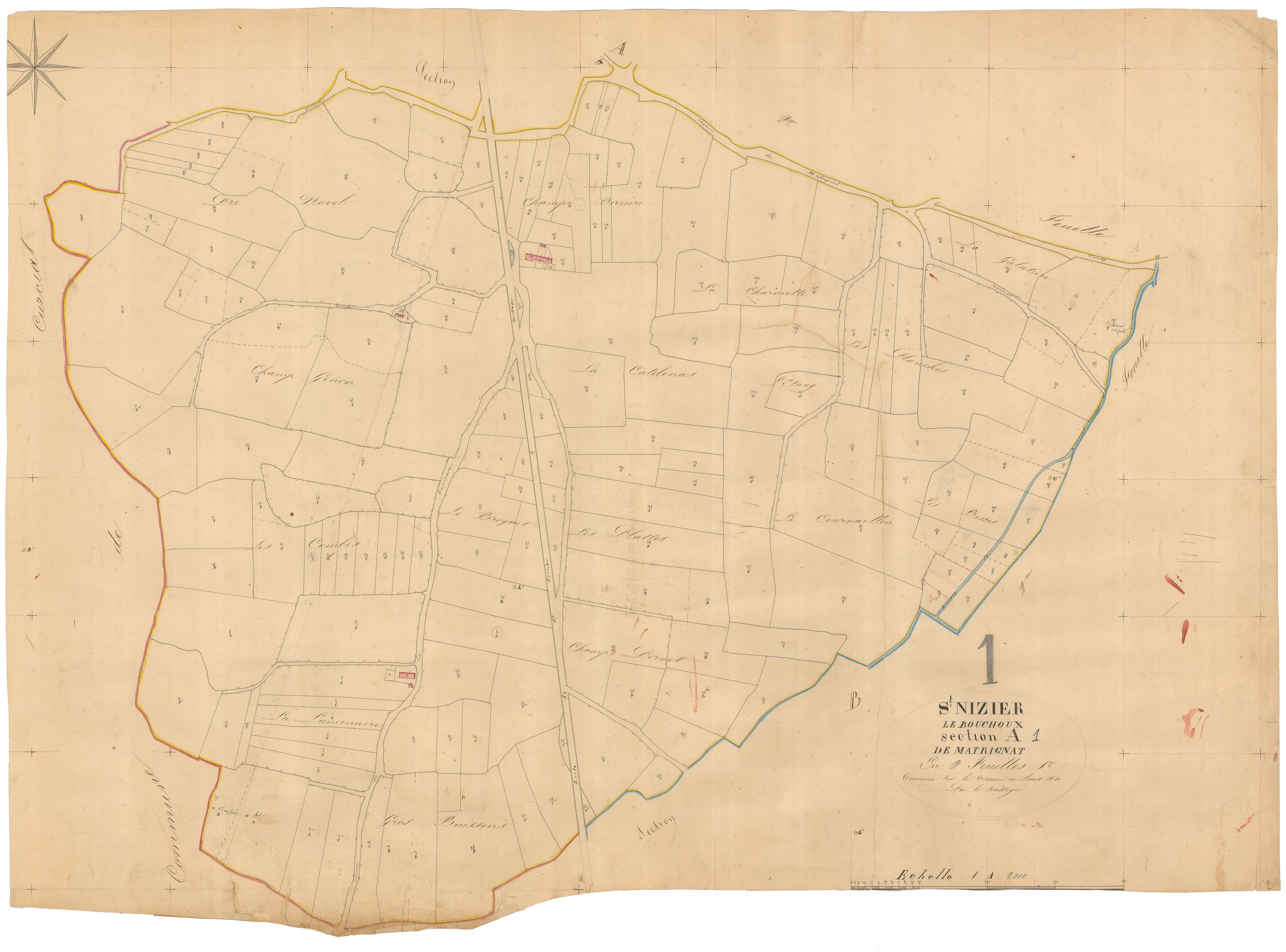 Saint-Nizier-le-Bouchoux - 3 P 8756 - 3 P 8756 -  Feuille 1  (1841)