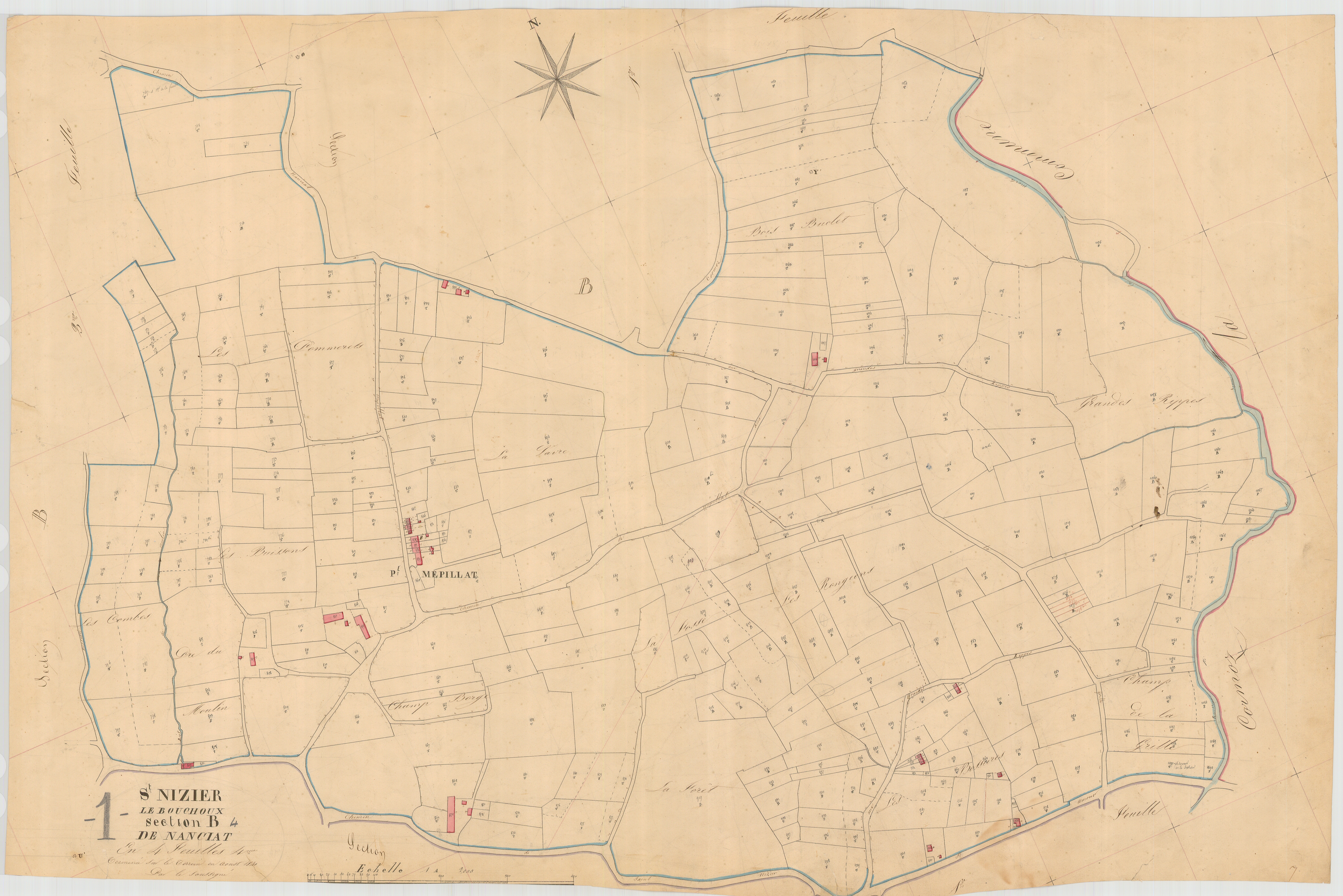 Saint-Nizier-le-Bouchoux - 3 P 8761 - 3 P 8761 -  Feuille 4  (1841)