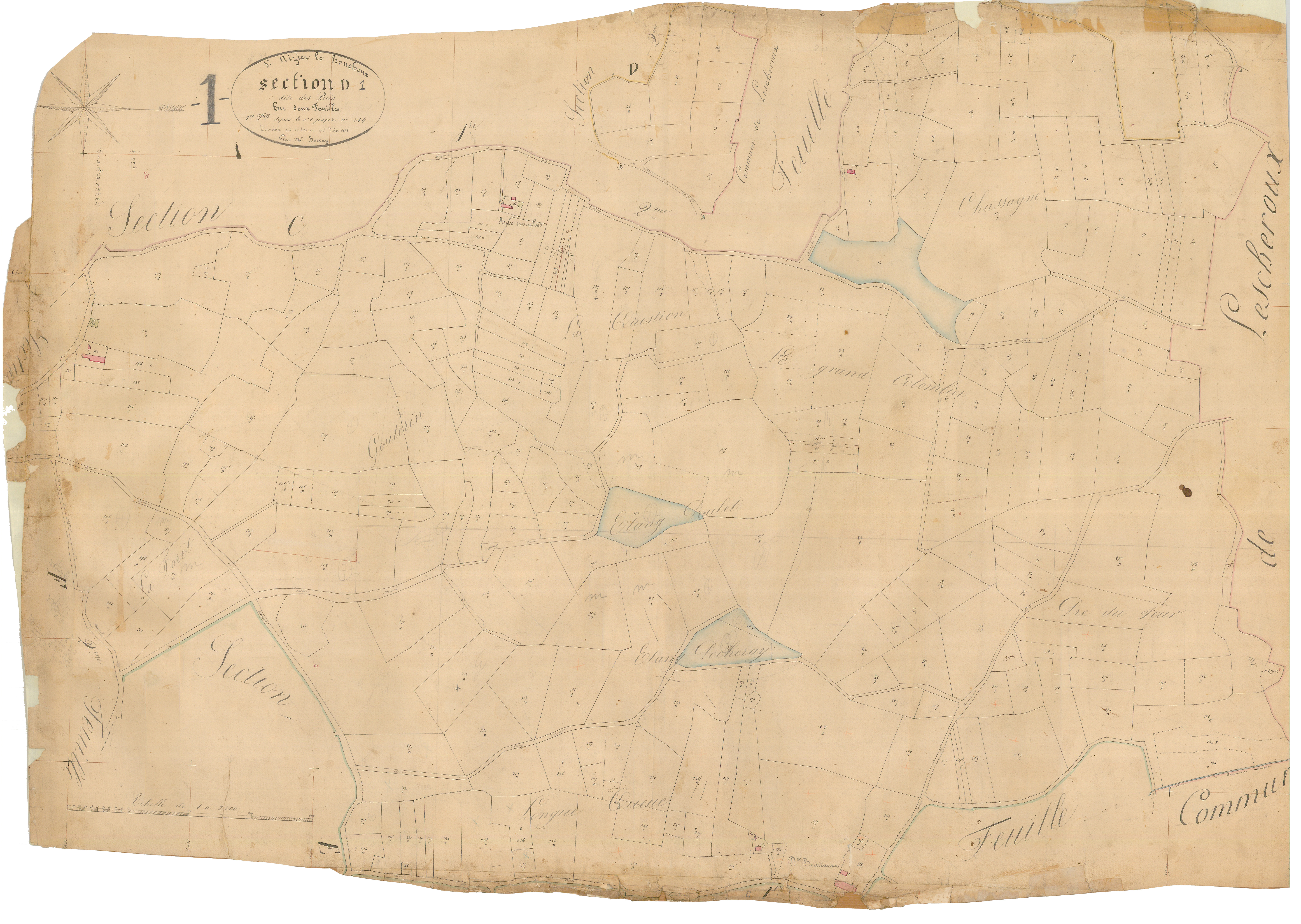 Saint-Nizier-le-Bouchoux - 3 P 8765 - 3 P 8765 -  Feuille 1  (1841)