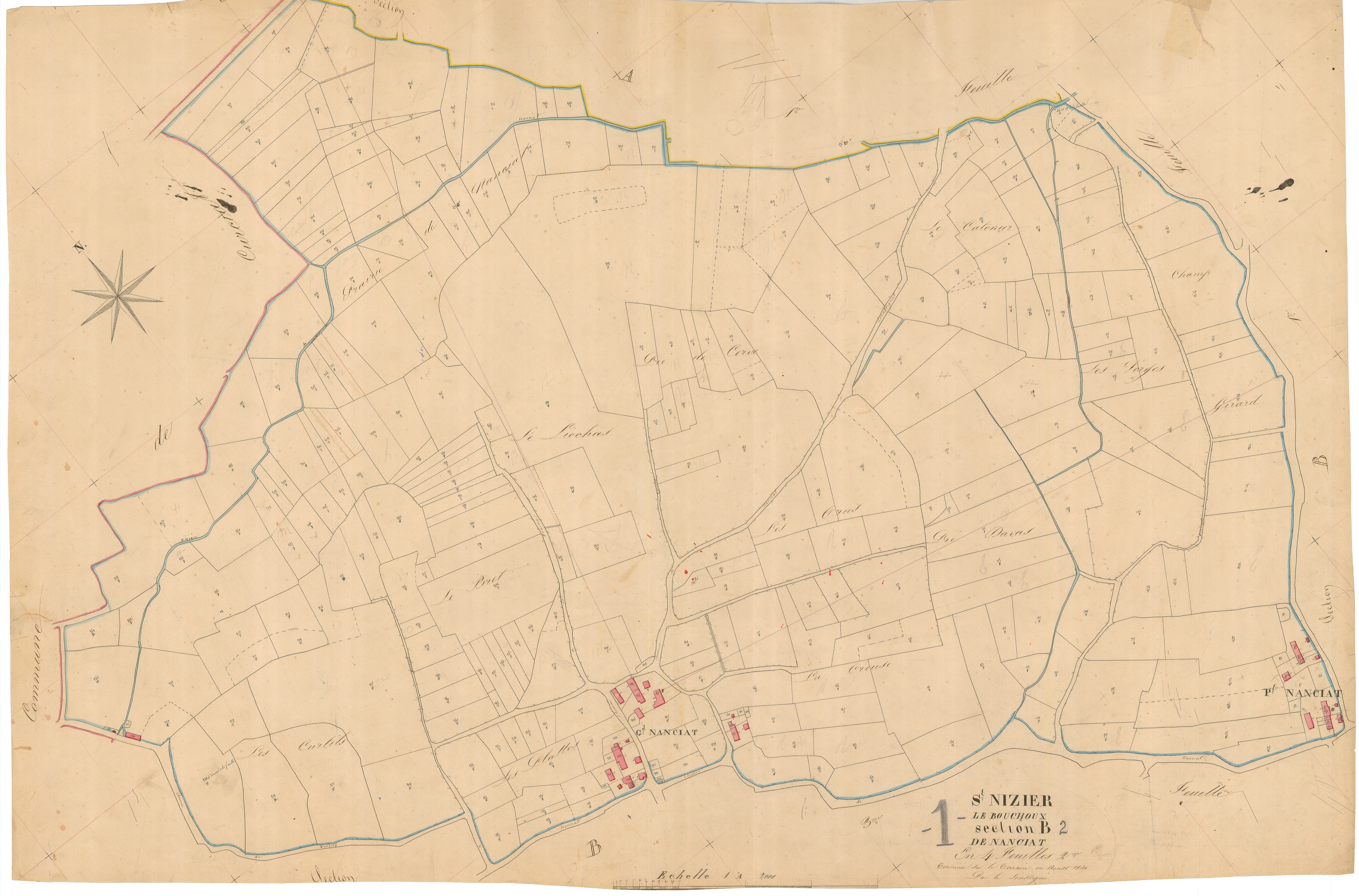 Saint-Nizier-le-Bouchoux - 3 P 8759 - 3 P 8759 -  Feuille 2  (1841)