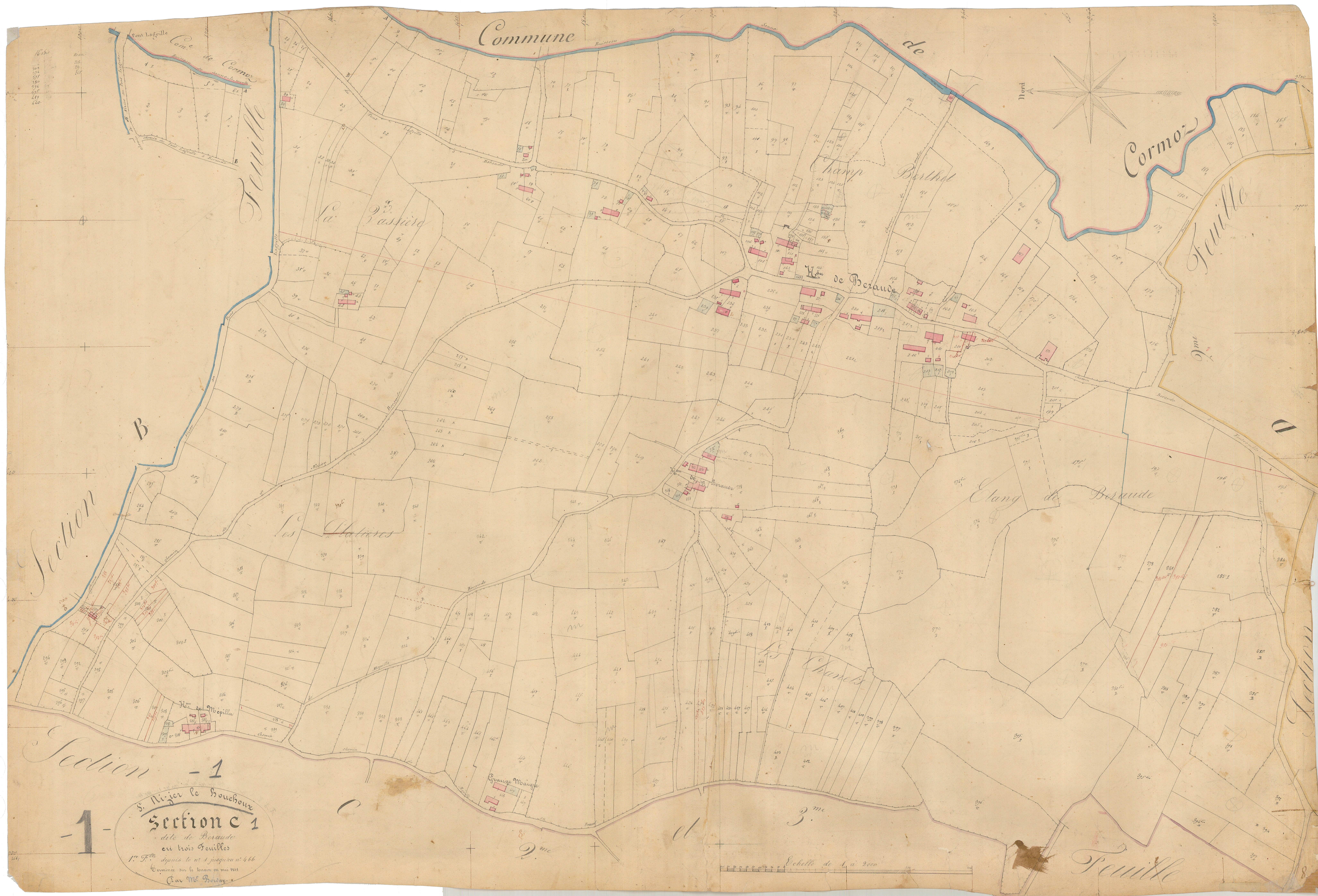 Saint-Nizier-le-Bouchoux - 3 P 8762 - 3 P 8762 -  Feuille 1  (1841)