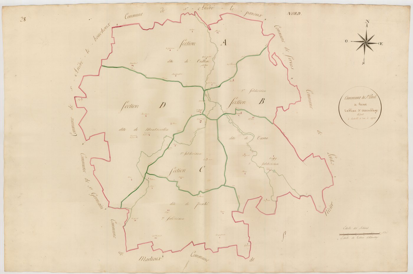 Saint-Paul-de-Varax - 3 P 10168-1 - 3 P 10168-1 -  Tableau d'assemblage  (1810)