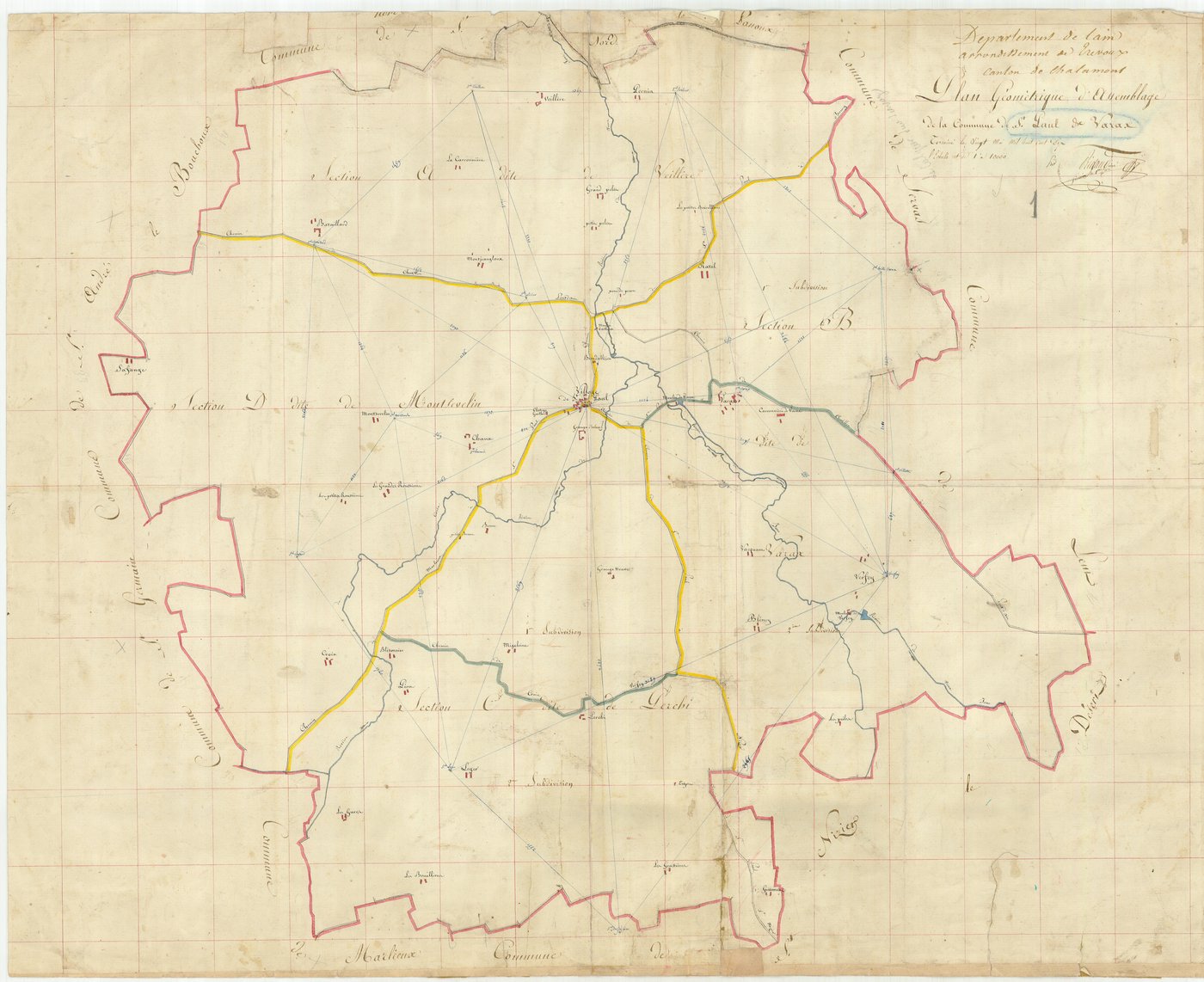 Saint-Paul-de-Varax - 3 P 8778 - 3 P 8778 -  Tableau d'assemblage  (1810)