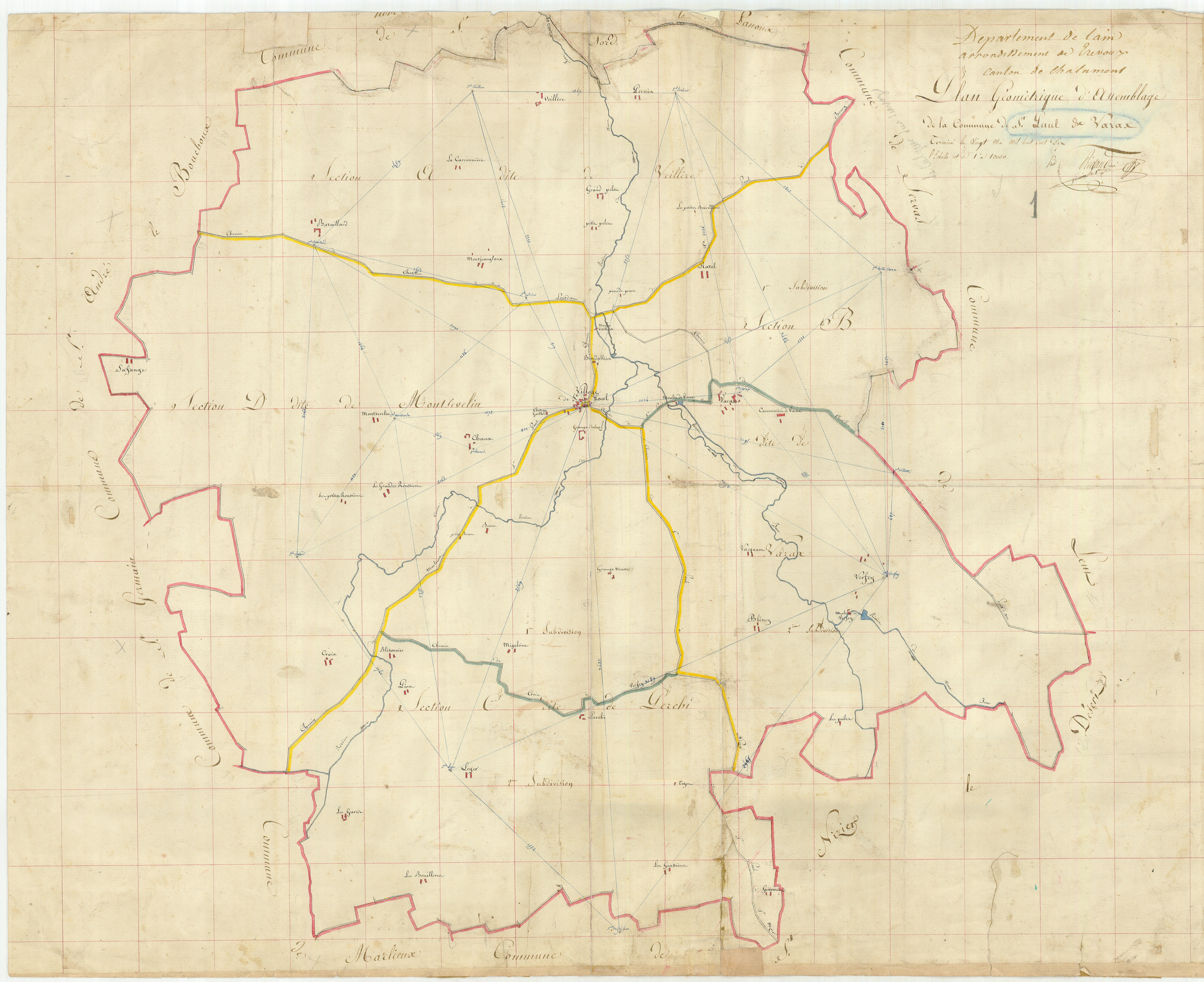 Saint-Paul-de-Varax - 3 P 8778 - 3 P 8778 -  Tableau d'assemblage  (1810)